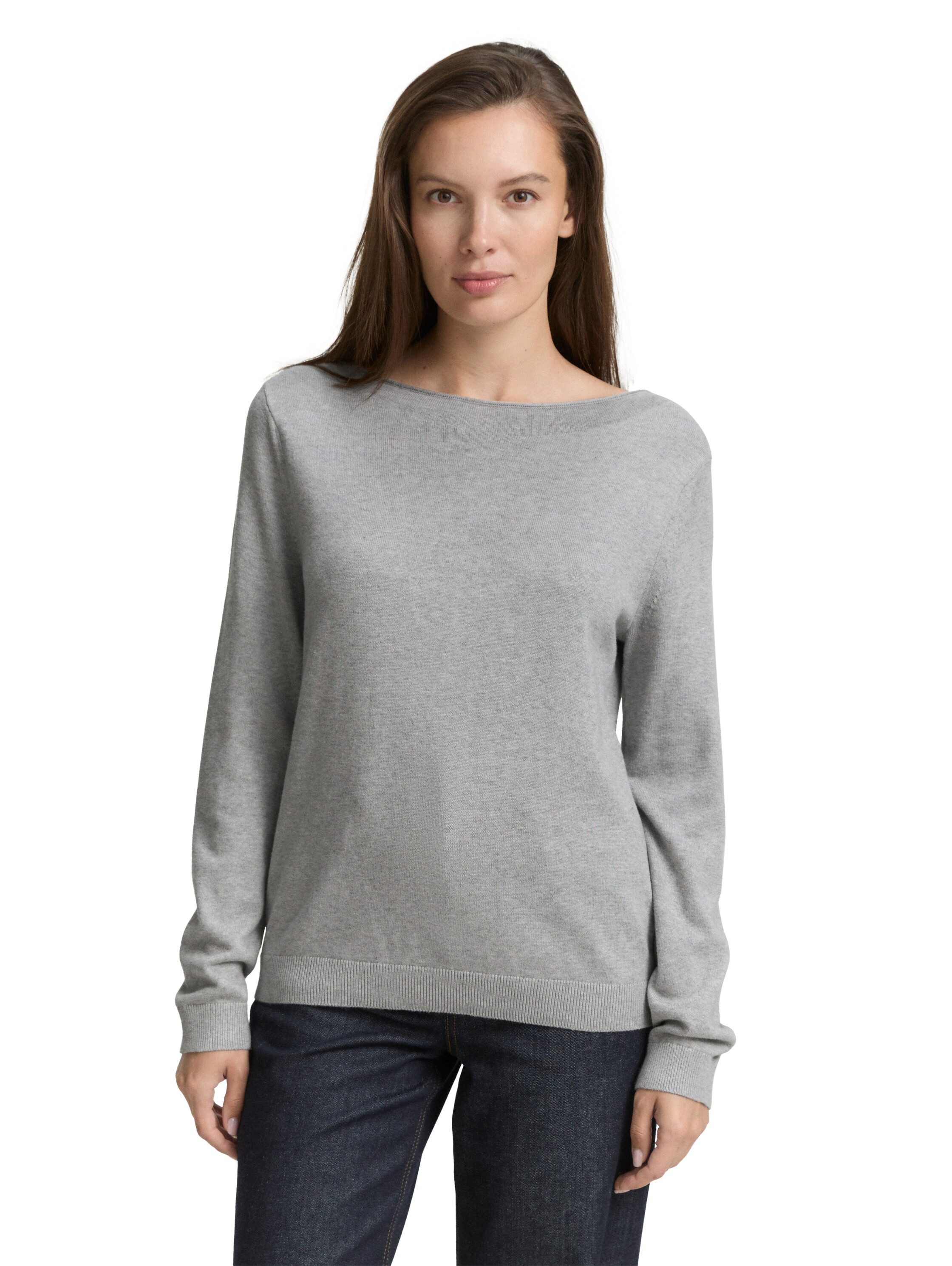 TOM TAILOR Strickpullover mit U-Boot Ausschnitt günstig online kaufen