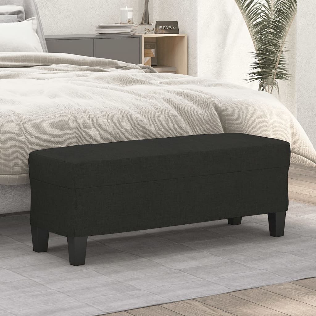 vidaXL Sitzbank Sitzbank Schwarz 100x35x41 cm Stoff