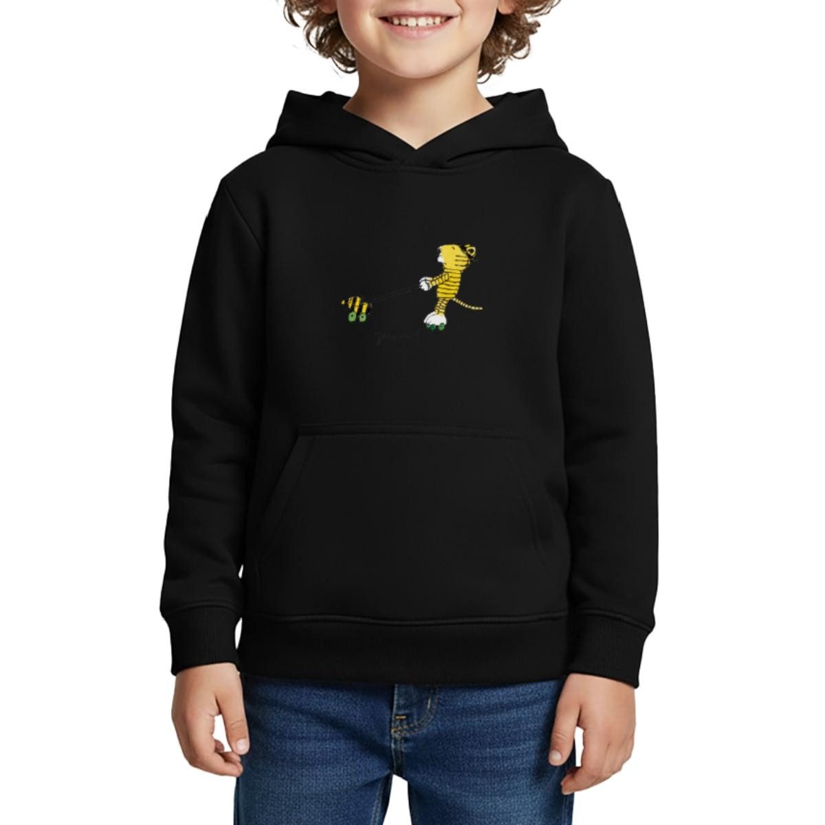 Hoodie Janosch Tiger auf Rollschuhen Kinder Premium Hoodie