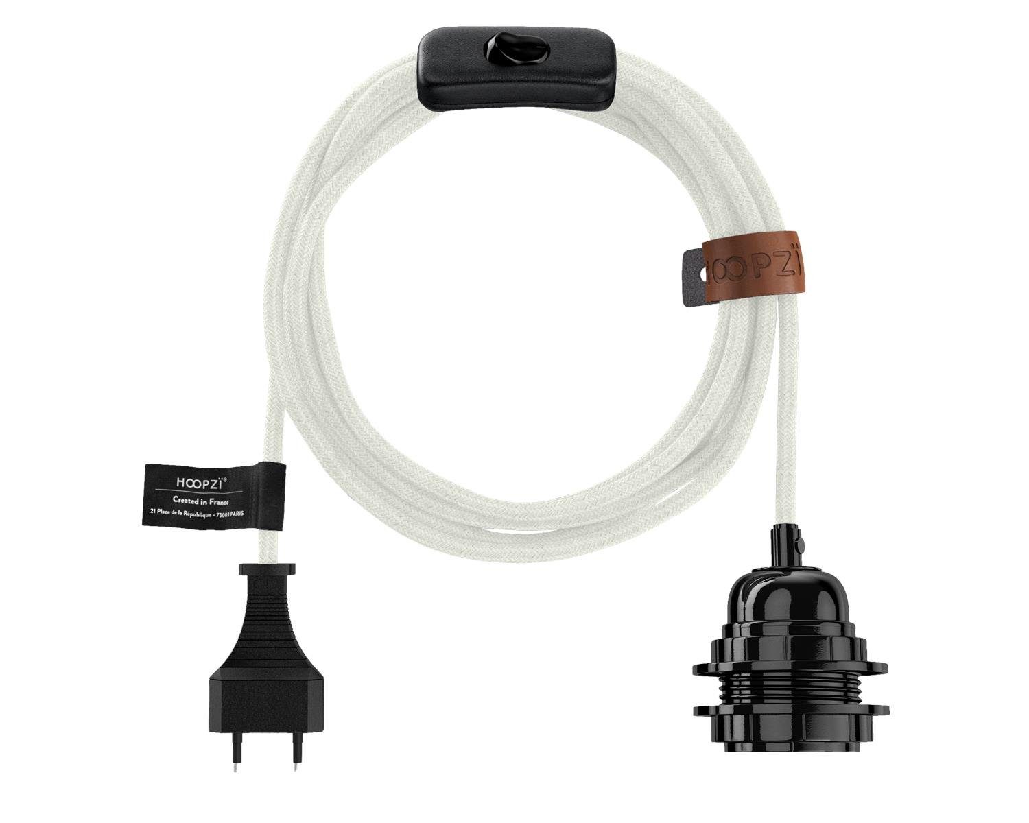 Hoopzi Лампыfassung Bala Fassung e27 mit Kabel und Schalter Lampe Pendelleuchte, Vintage Retro Industiedesign