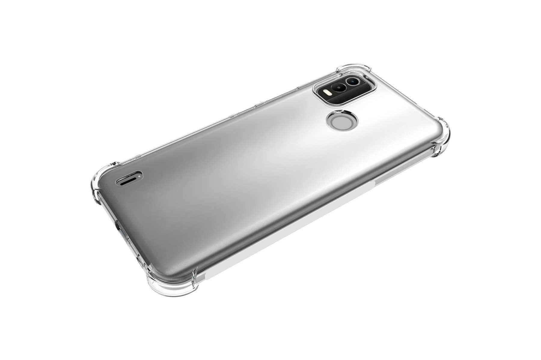 mtb more energy Smartphone-Hülle Clear Armor Case für Nokia C21 Plus (6.52), Transparente TPU Schutzhülle Case Backcover mit Anti-Shock Verstärkung