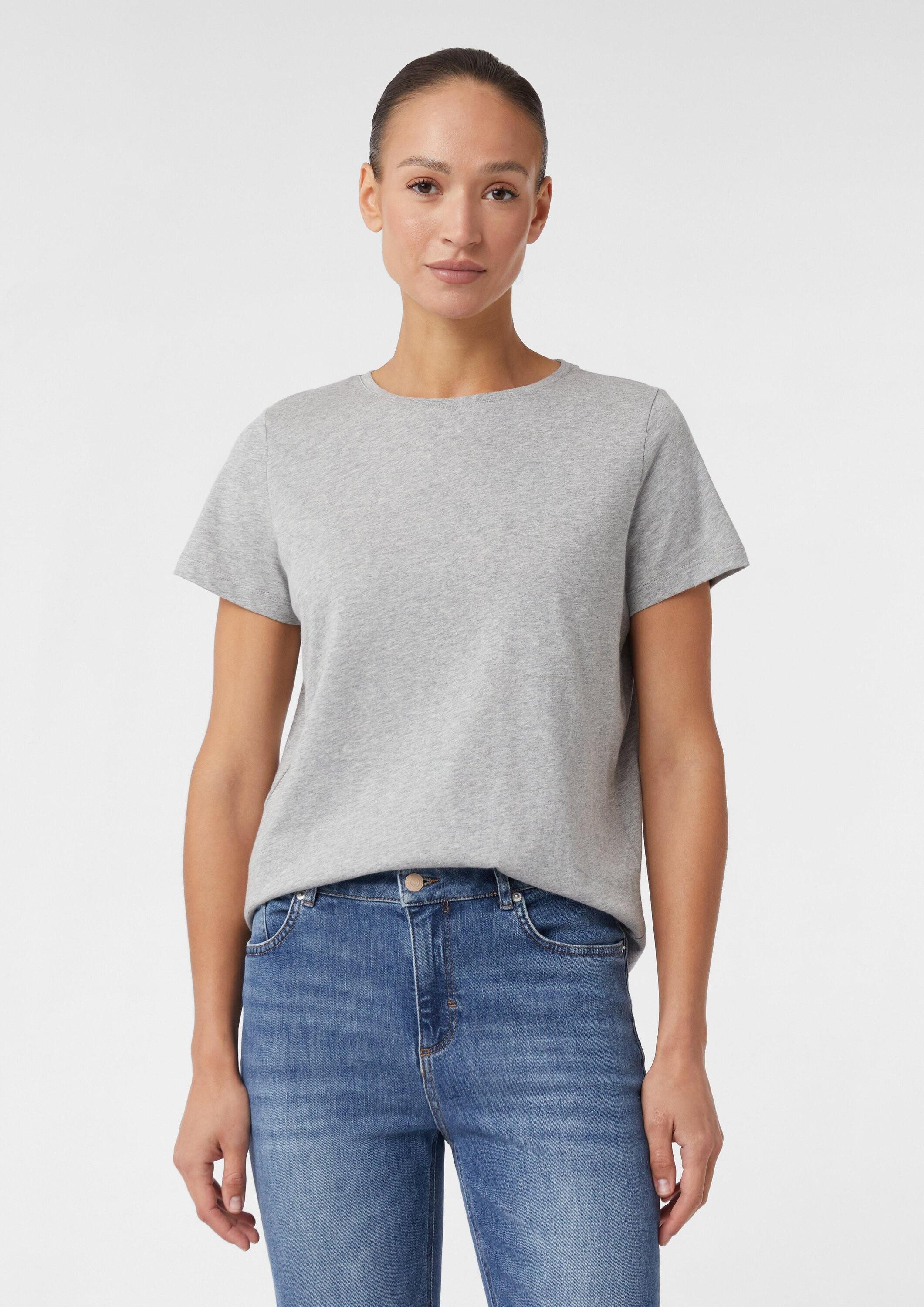 comma Kurzarmshirt T-Shirt T-Shirt aus Baumwolle