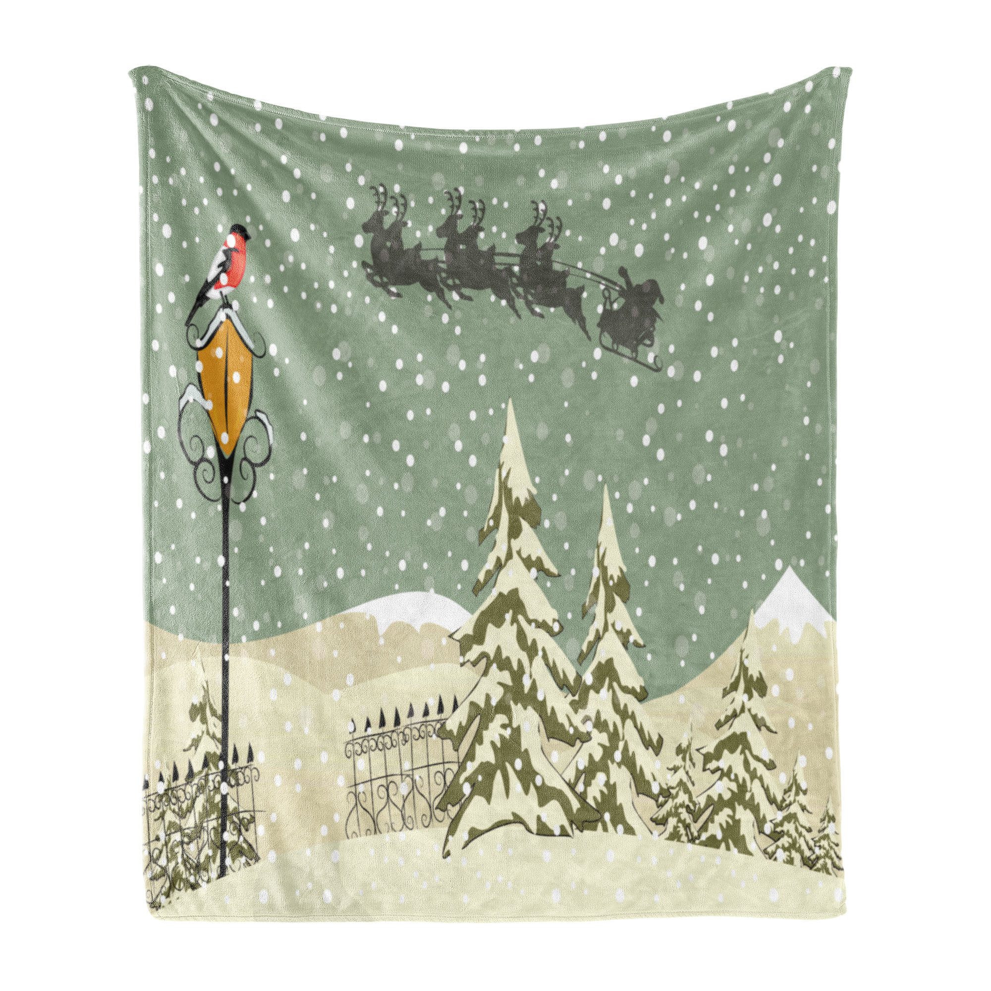 Wohndecke Gemütlicher Plüsch für den Innen- und Außenbereich, Abakuhaus, Weihnachten Weihnachtsmann-Ren