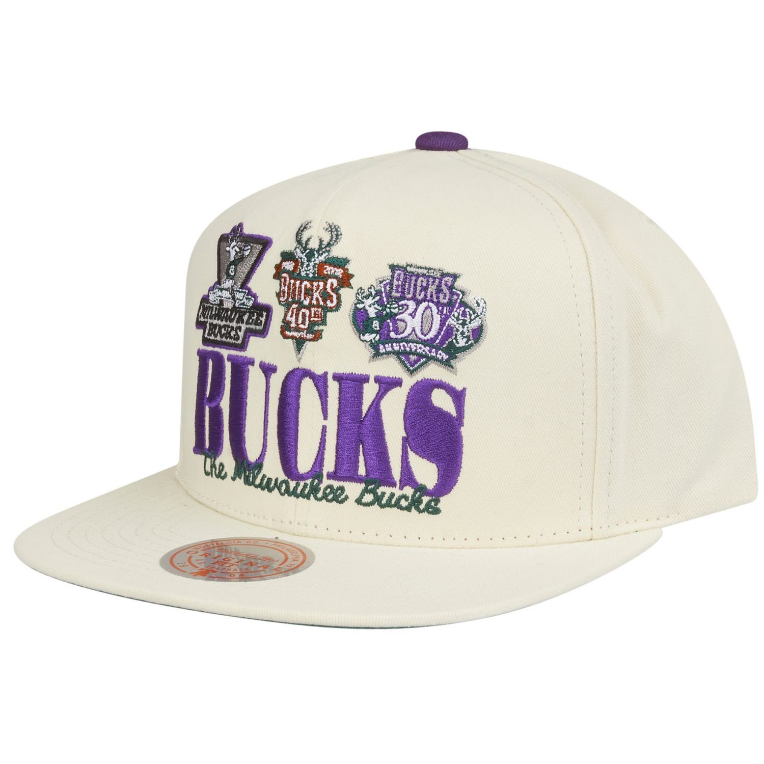 Mitchell & Ness Snapback Cap Teams Bucks NBA FRAME Milwaukee RETRO