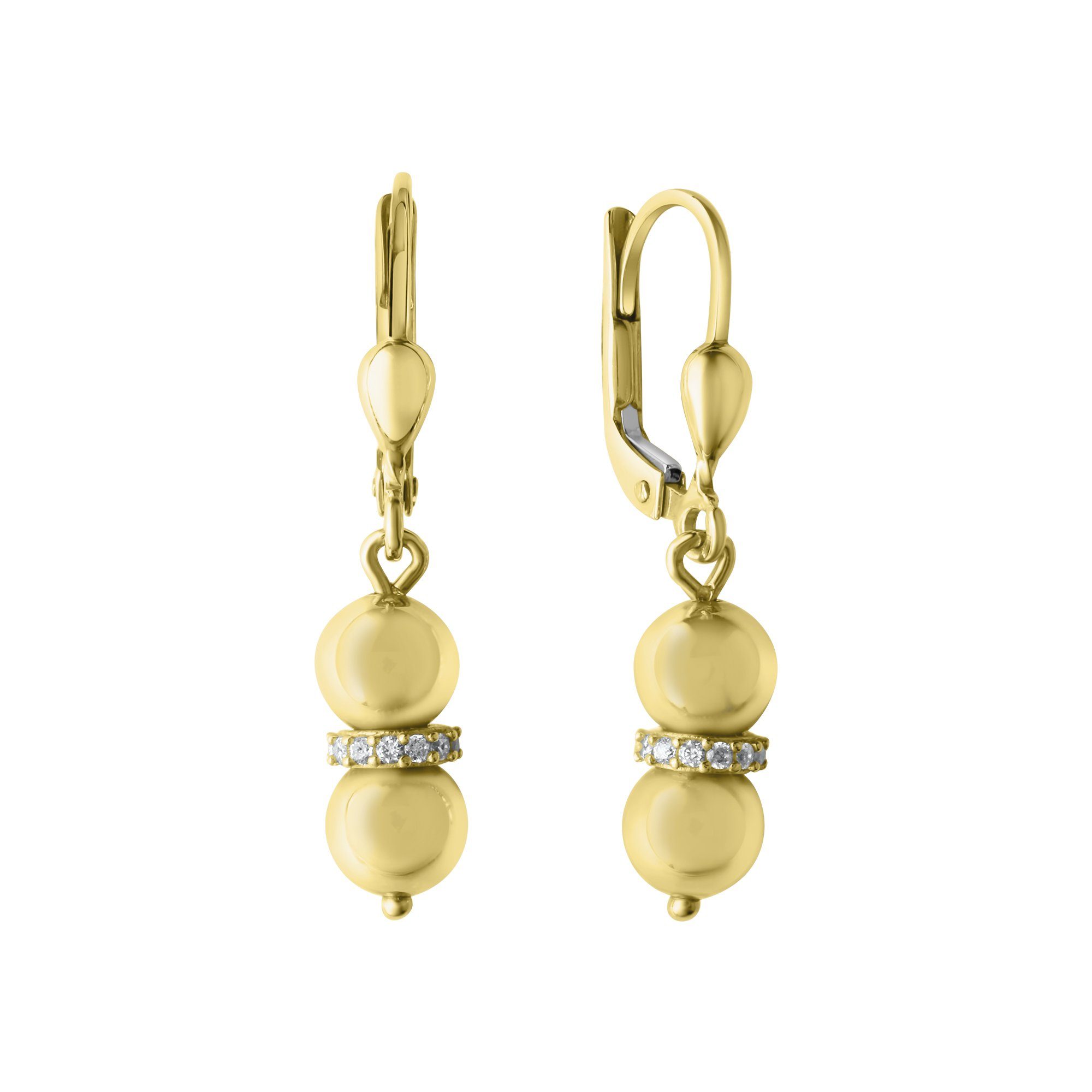 Fascination by Ellen K. Paar Ohrhänger 585 Gelbgold Zirkonia günstig online kaufen
