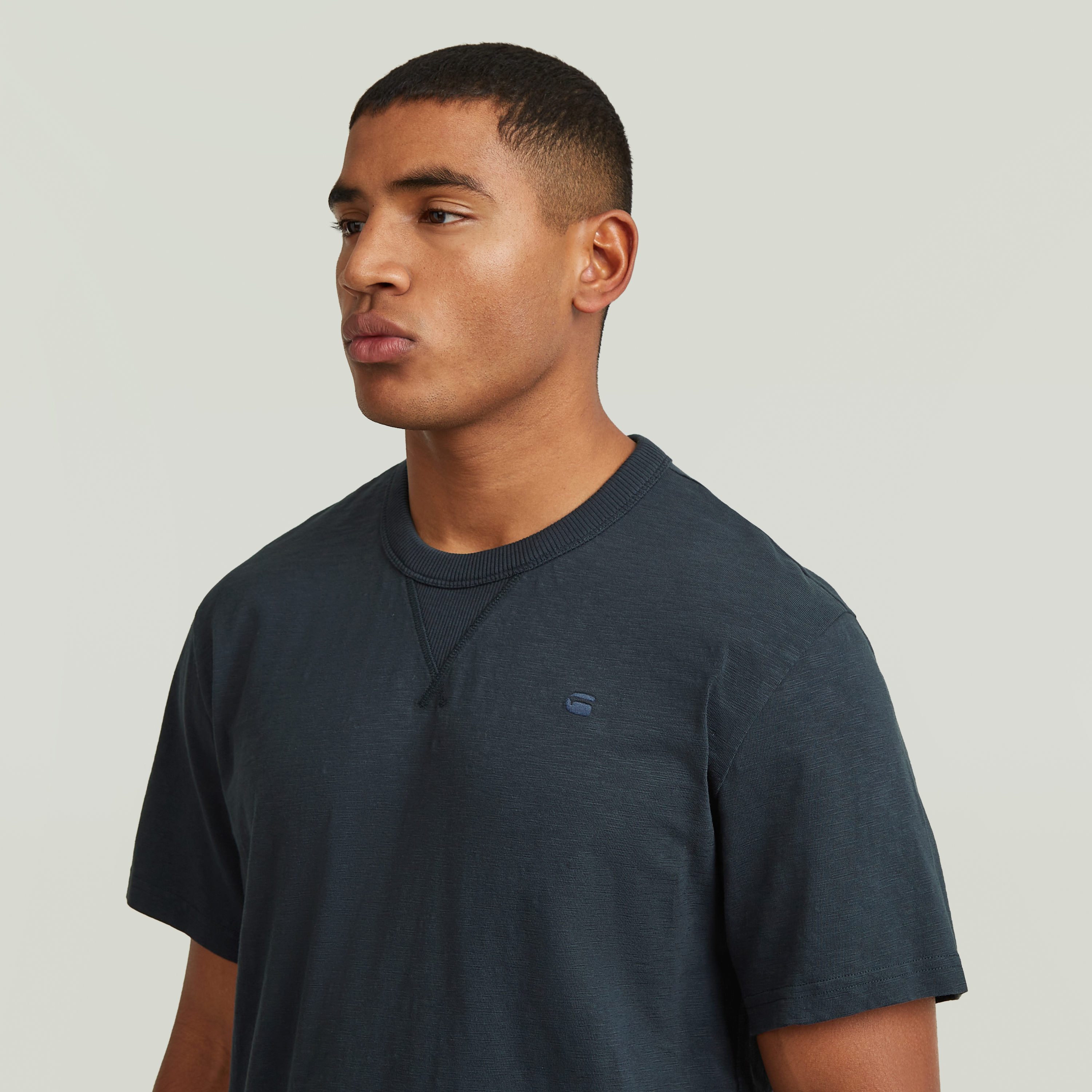 G-STAR T-Shirt Nifous Rundhals, mit Rippeinsatz – Bild 3 von 5