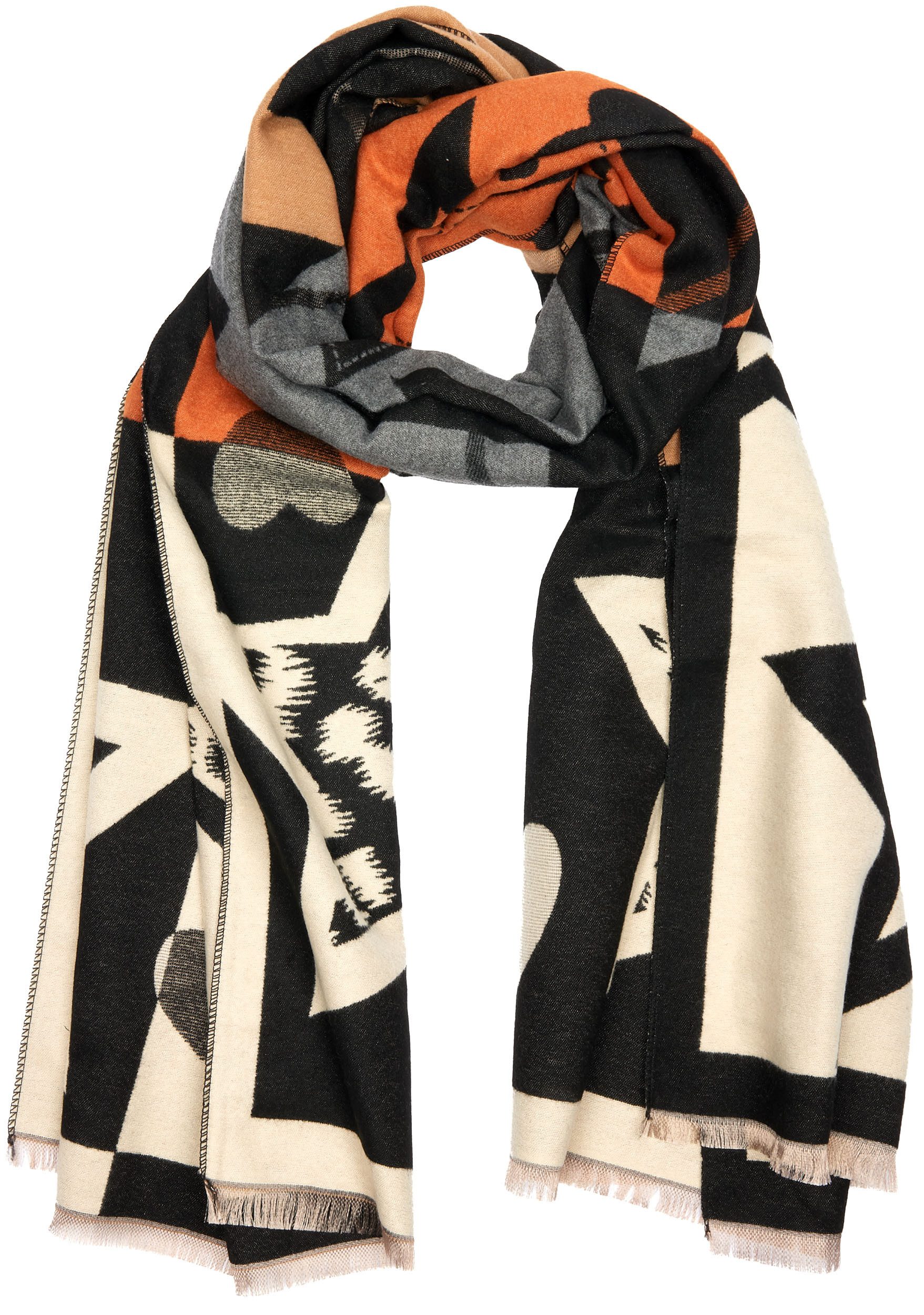 BRUBAKER Schal Cashmirillo Damen Schal mit Modernem Muster - 70 x 200 cm - Warm, (Oversized Schal für Herbst und Winter, 1-St), Kuschelig mit weichem Kaschmir-G – Bild 4 von 5
