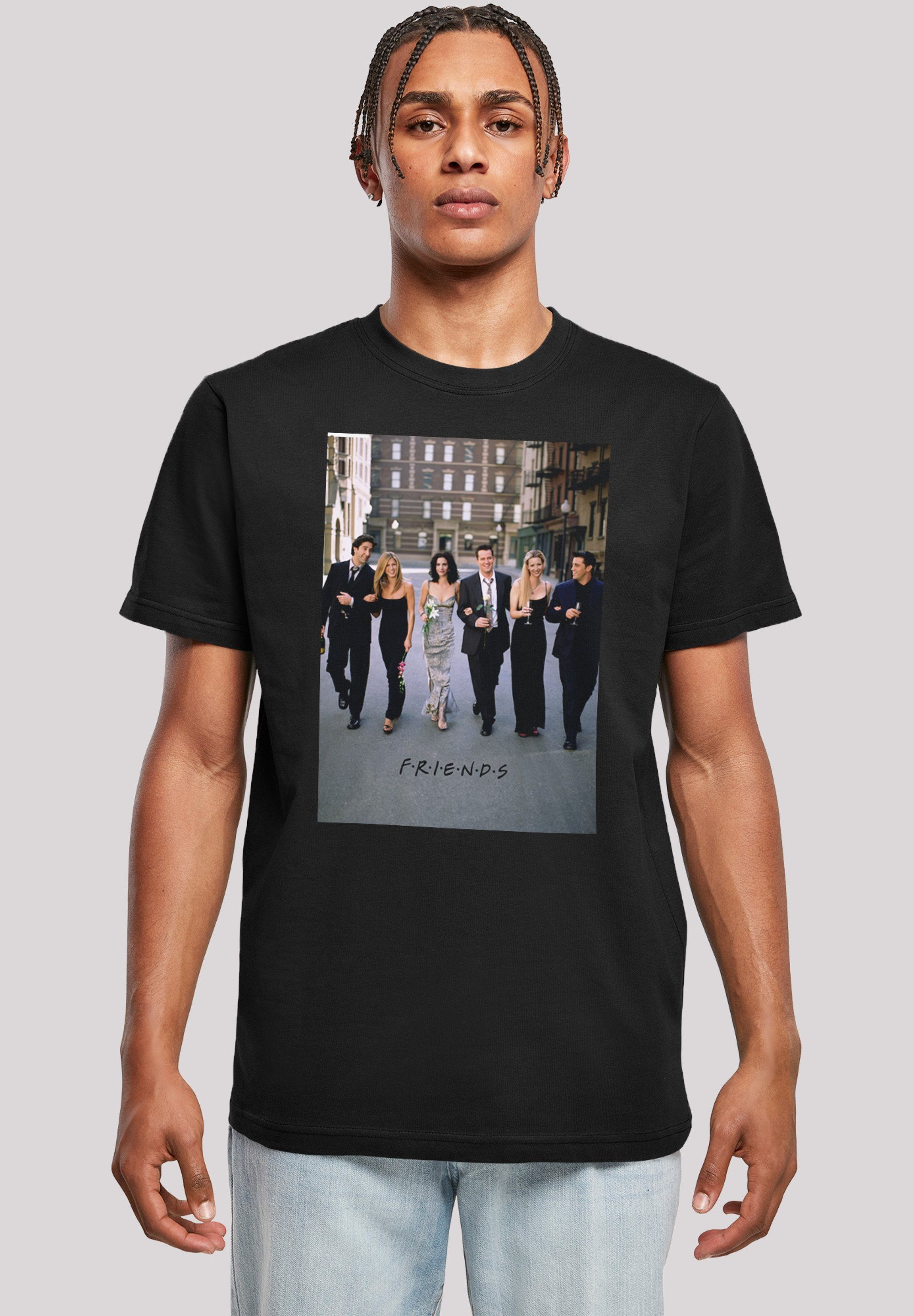 F4NT4STIC TV FRIENDS Herren,Premium Serie schwarz T-Shirt Flowers Merch,Regular-Fit,Basic,Bedruckt