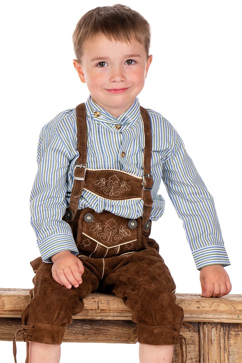 Isar-Trachten Lederhose Lederhose Kinder - LEVIN - kamel