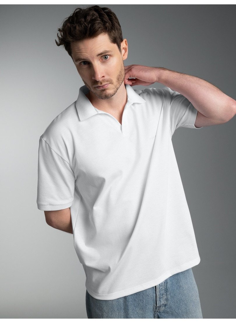 Poloshirt TRIGEMA Poloshirt DELUXE ohne Knopfleiste
