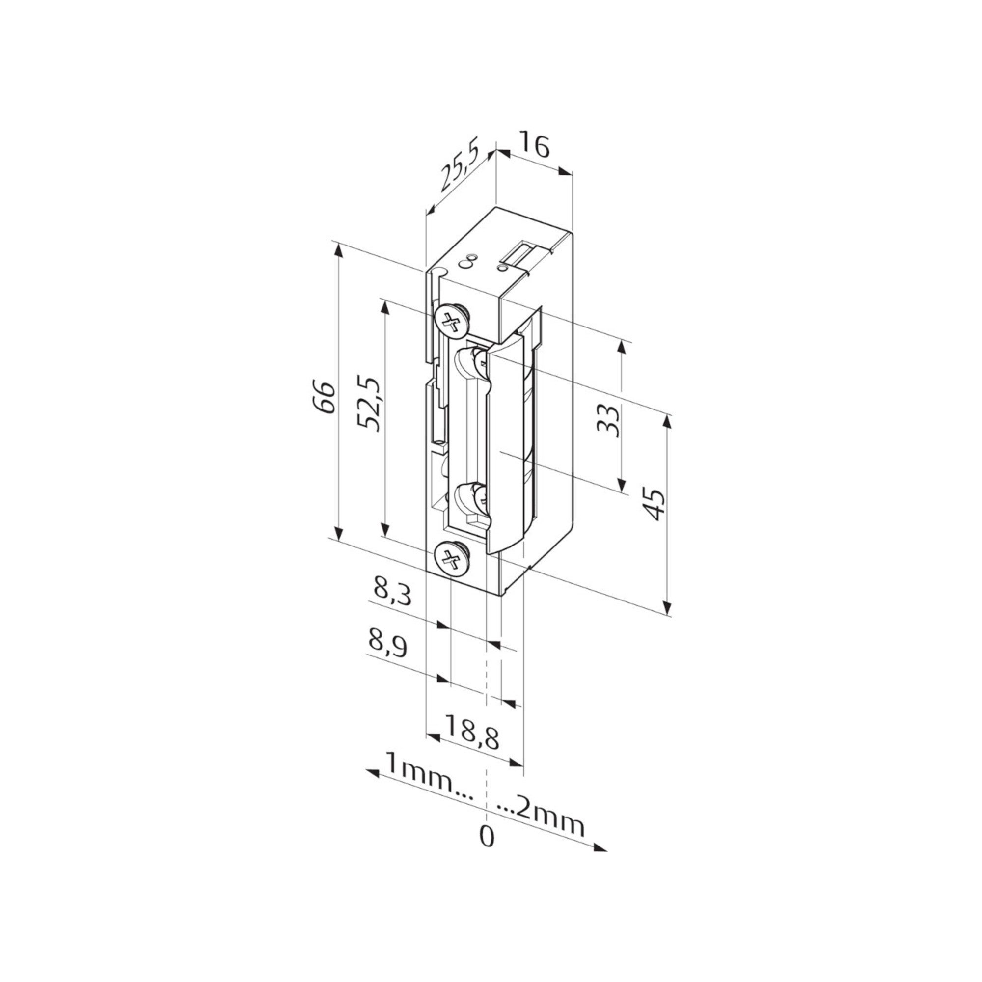 ASSA ABLOY Türöffner effeff ASSA ABLOY E-Türöffner 118E mit Flachschließblech 10-24V