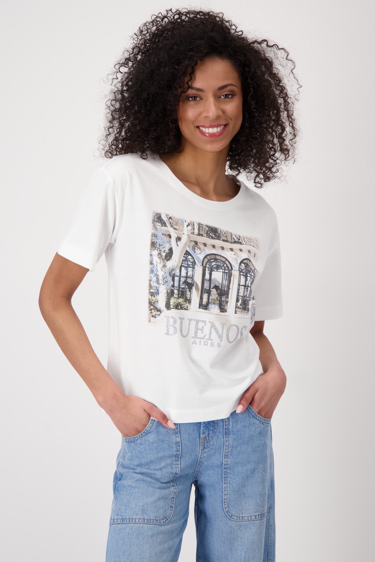 Monari T-Shirt Shirt Lodge Druck Mit günstig online kaufen