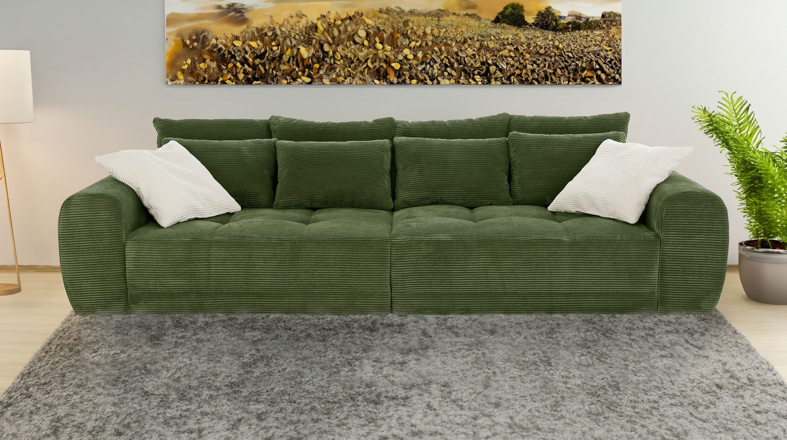 Massivart® Big-Sofa JANNI Cord beige oder günstig online kaufen
