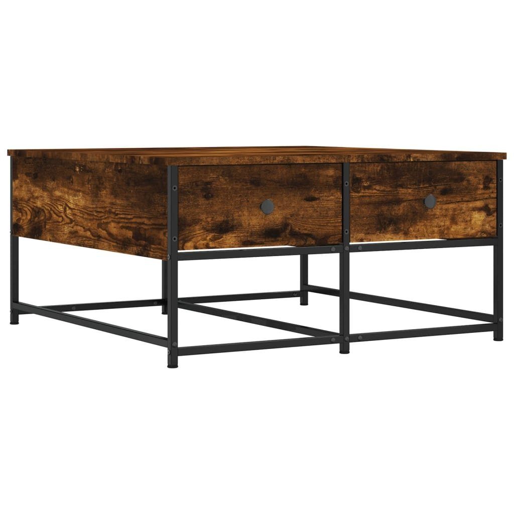 vidaXL Räuchereiche (1-St) | Räuchereiche Holzwerkstoff Couchtisch Räuchereiche Couchtisch cm 80x80x40