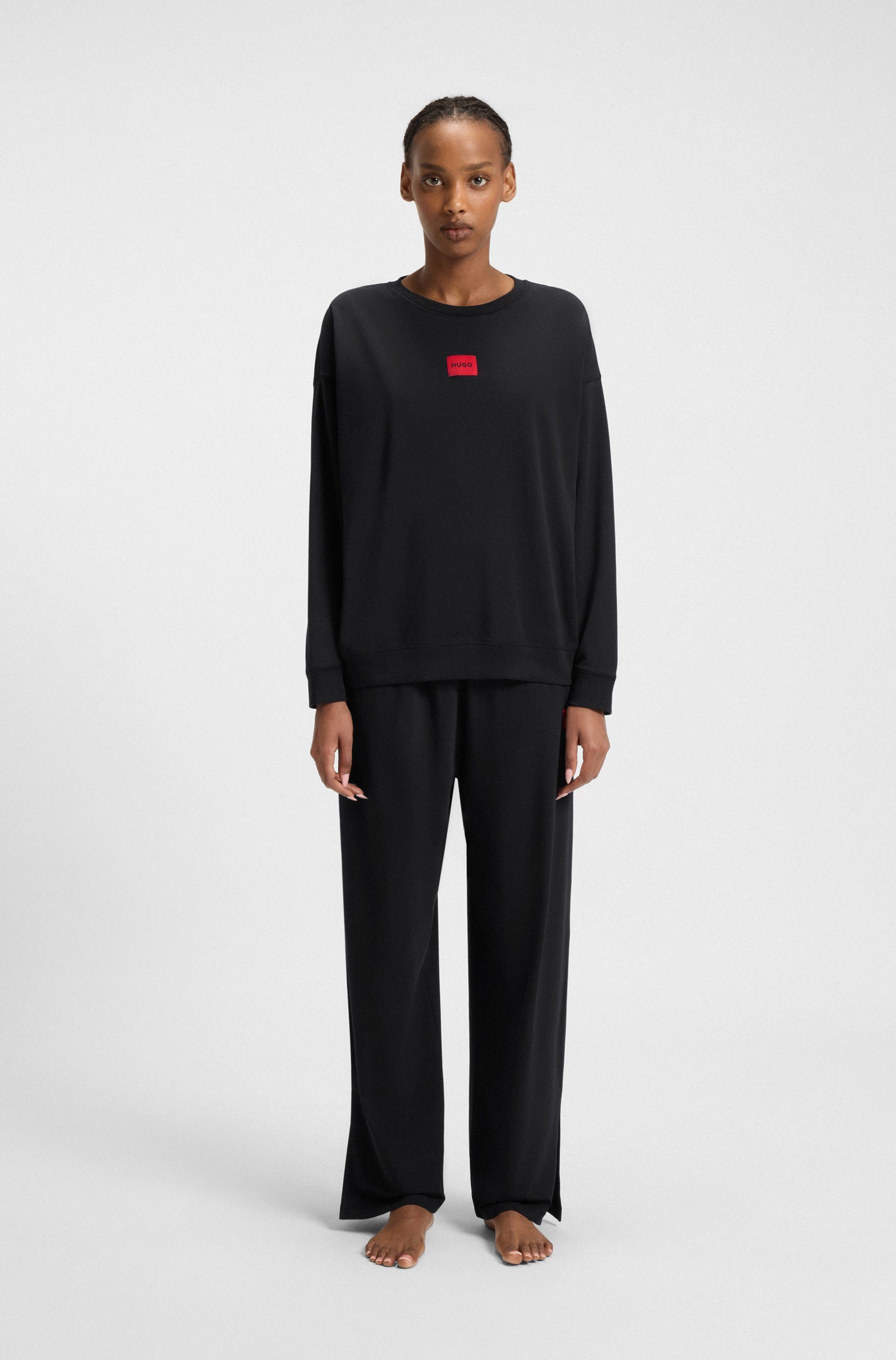 HUGO Pyjama (Set, 2 tlg) Rundhalsausschnitt, Regular fit, Logo-Label günstig online kaufen