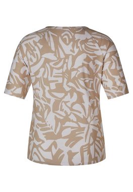 Rabe T-Shirt mit Allover-Muster und Schriftzug