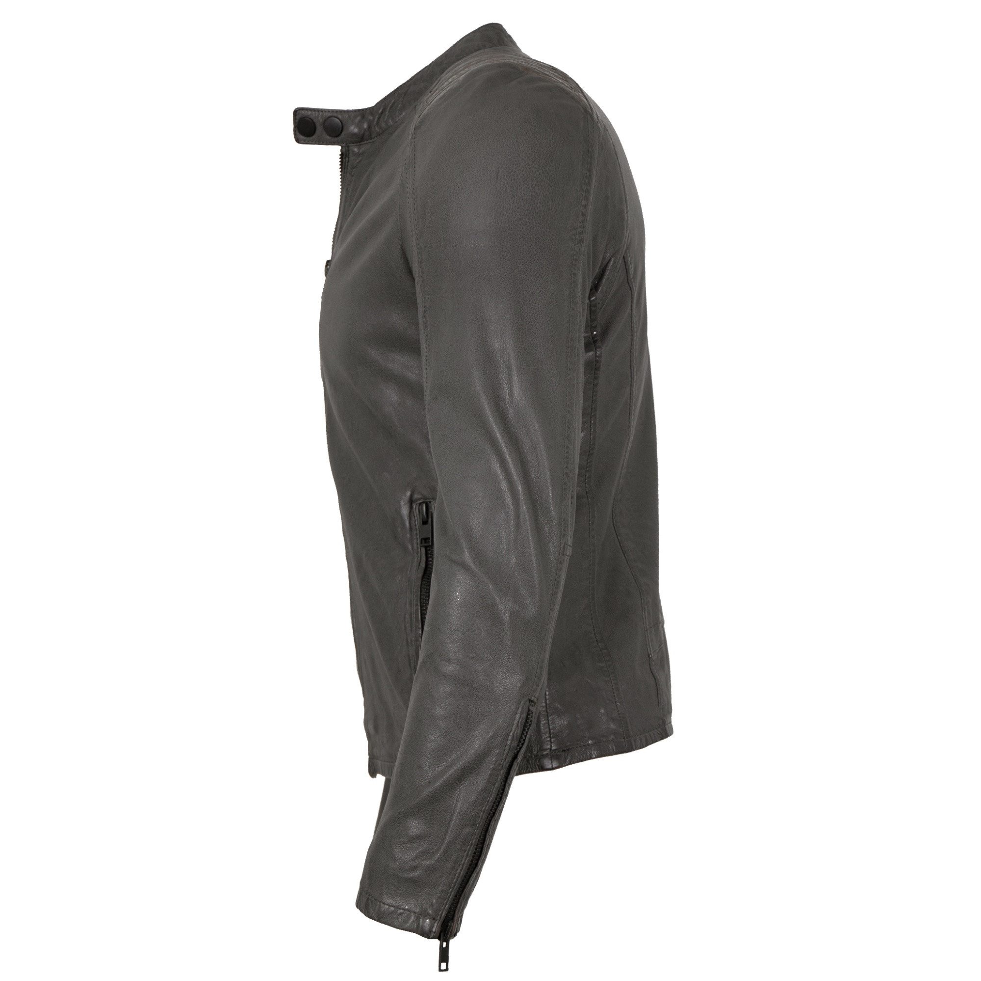 Mauritius Lederjacke G2MMagnu Mauritius - Herren Lederjacke Lammnappa grau