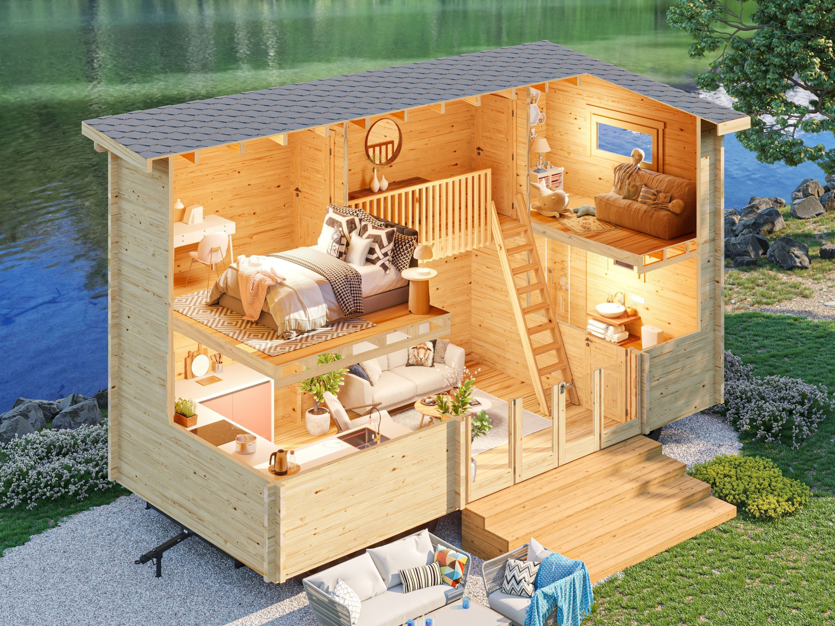 Fjordholz Gartenhaus Dream Big 70 A