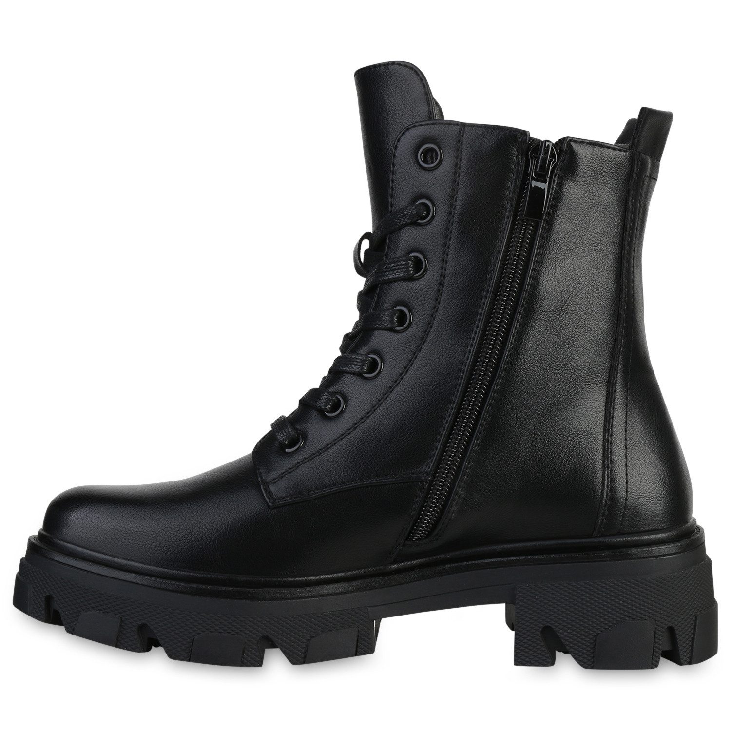 VAN HILL 835653 Plateaustiefelette Damen Stiefeletten Plateau Boots Kroko Z günstig online kaufen