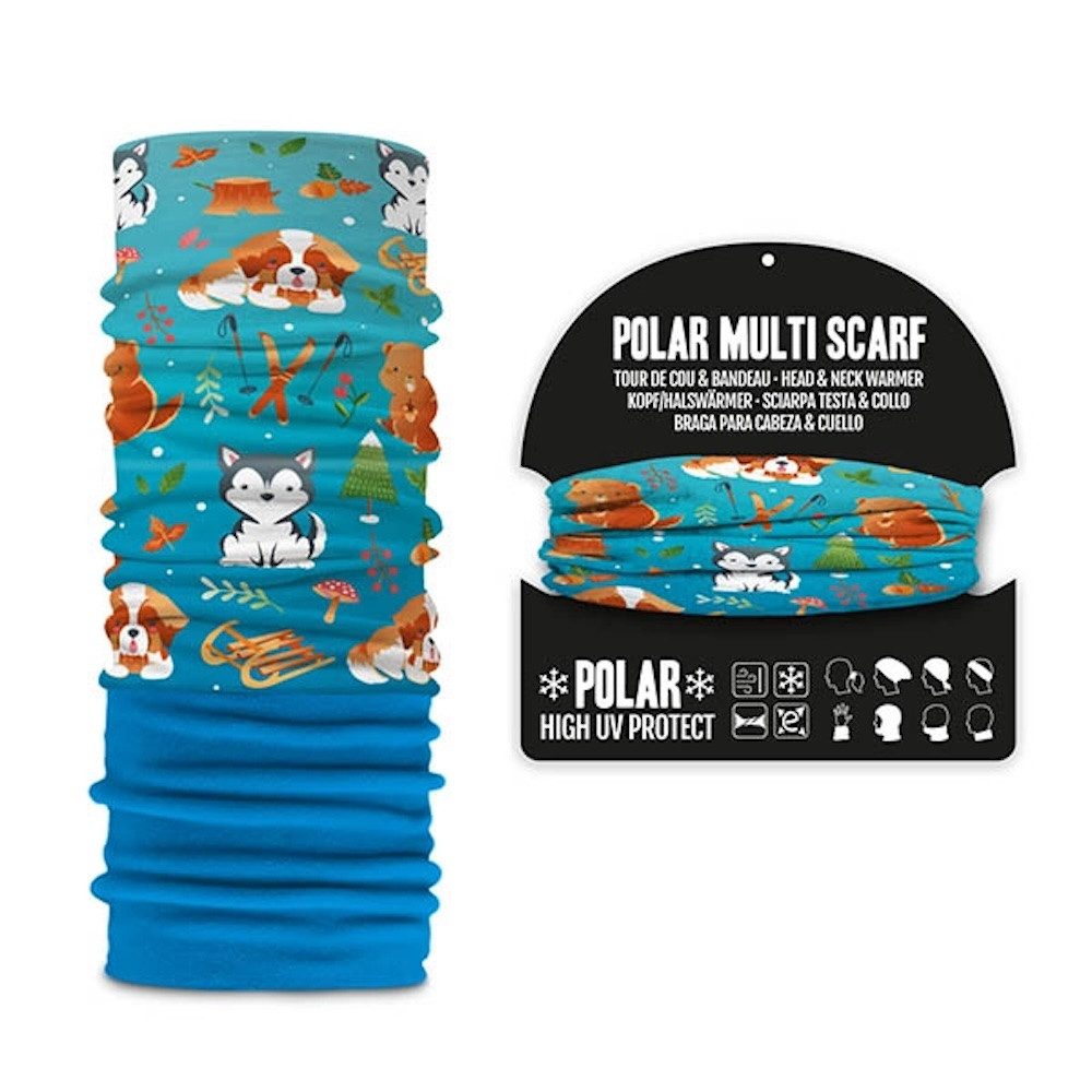LK Trend & Style Schal Multifunktionaler Halswärmer für Kinder Schlauch Loop Mütze Stirnband, (Multifunktionstuch), Fleece Gewebe vielseitig verwendbar