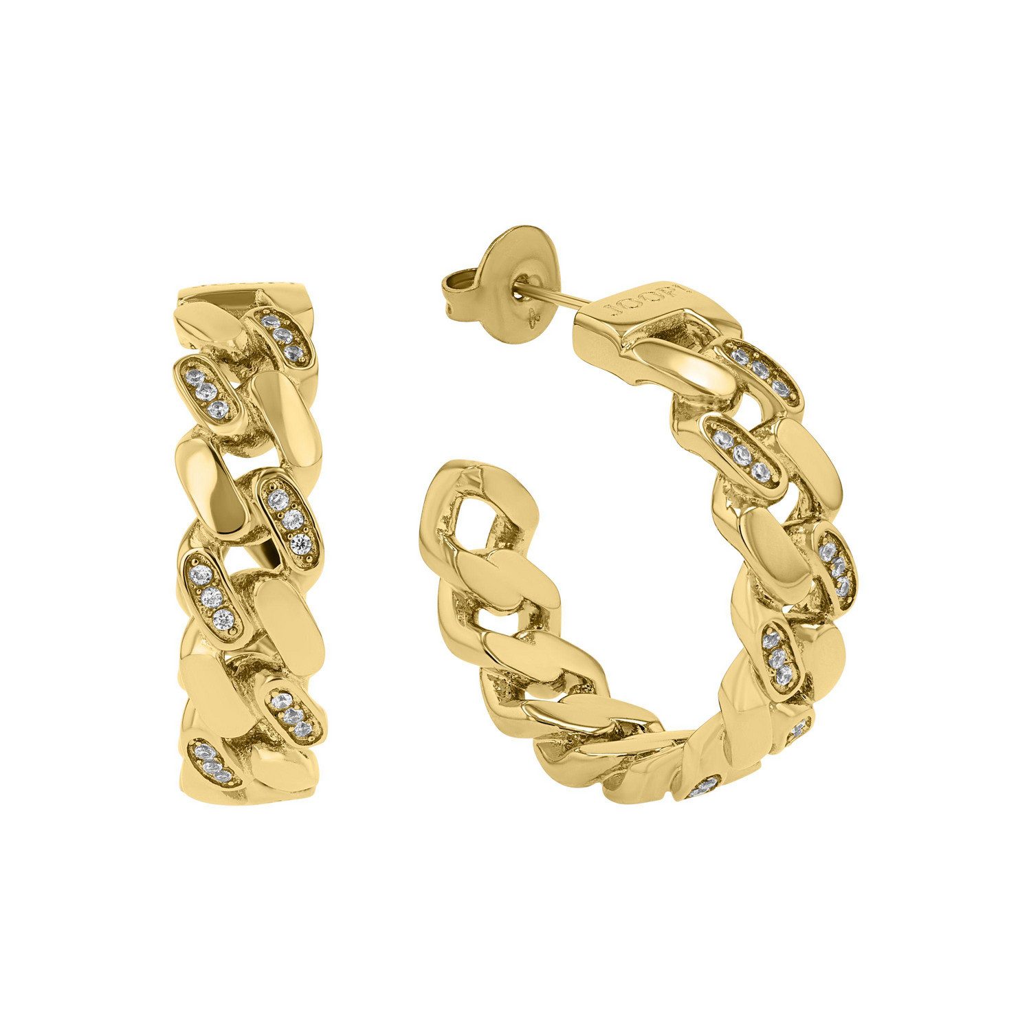 JOOP! Paar Creolen Schmuck, Geschenk, mit Zirkonia (synth)