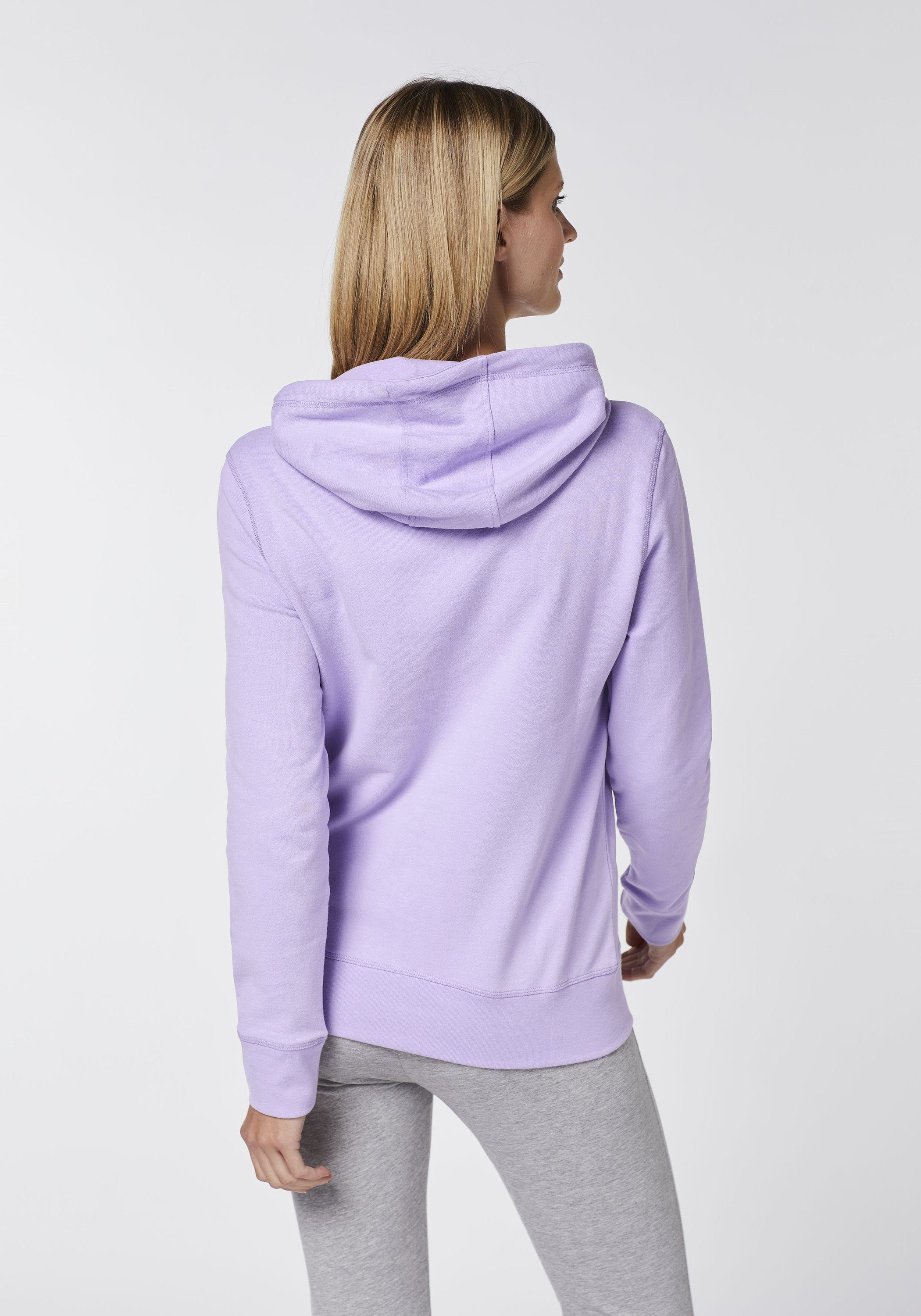 gemustertem Purple 93-Motiv Kapuzensweatshirt Oklahoma 15-3716 mit Jeans Rose