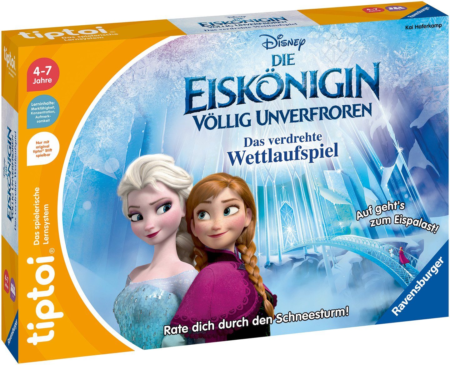 Ravensburger Spiel tiptoi® Völlig unverfroren - Das verdrehte Wettlaufspiel, Disney Die Eiskönigin