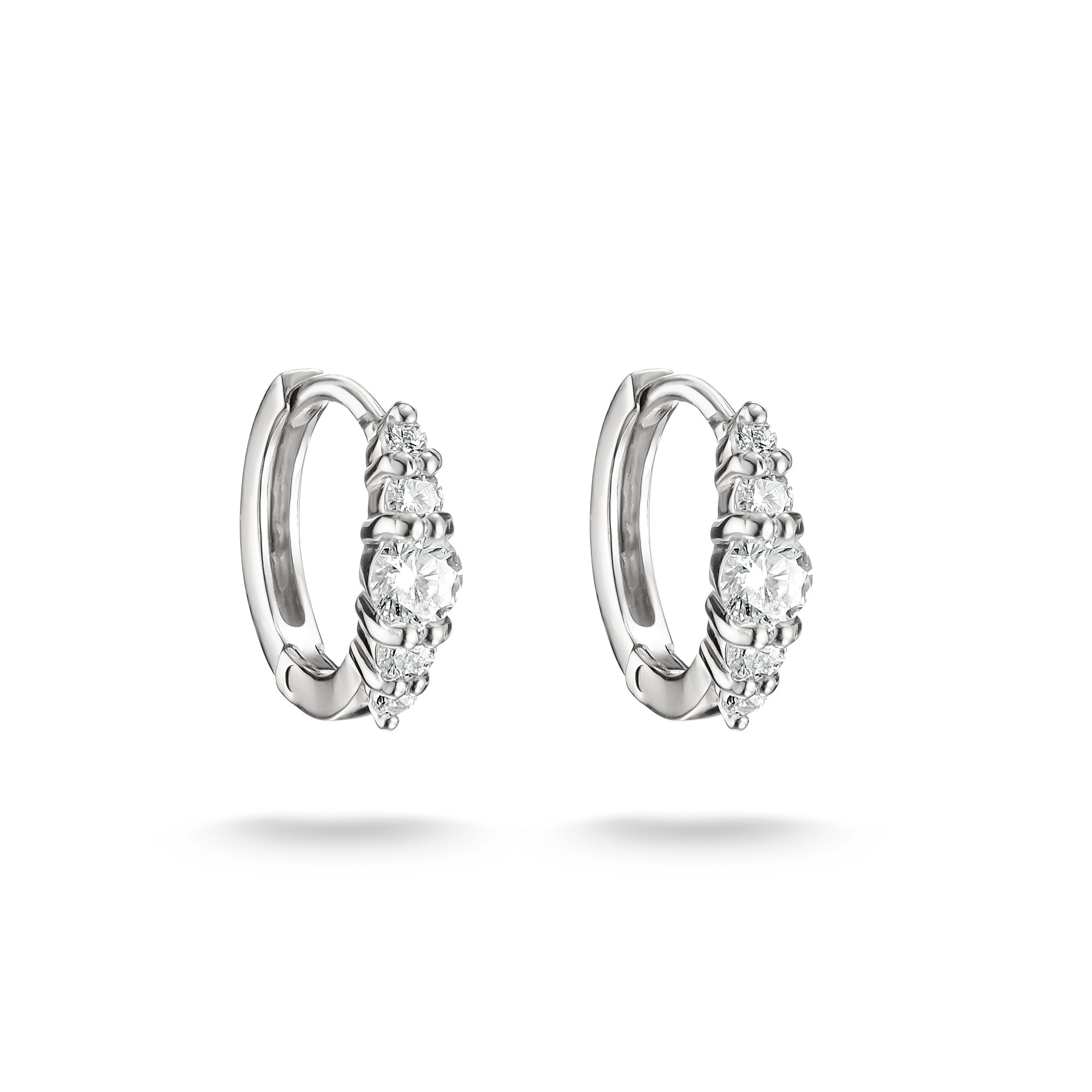 THOMAS SABO Paar Creolen Silber mit Zirkonia, mit Zirkonia (synth)