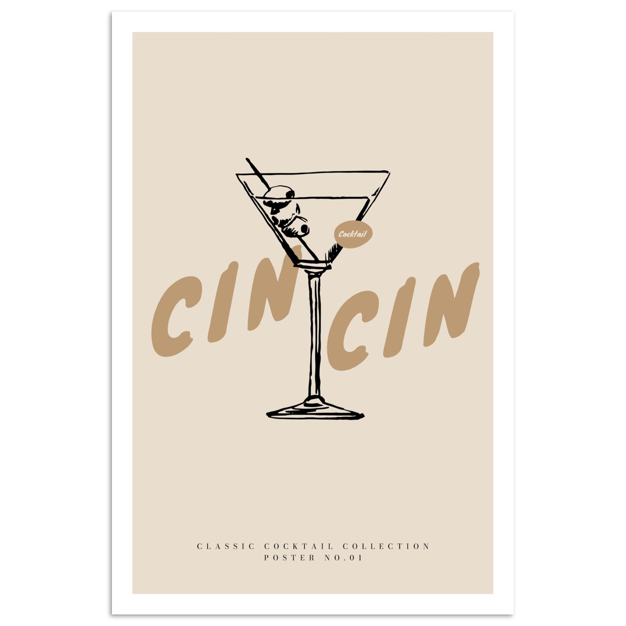 MuchoWow Poster Cocktail - Cin Cin günstig online kaufen