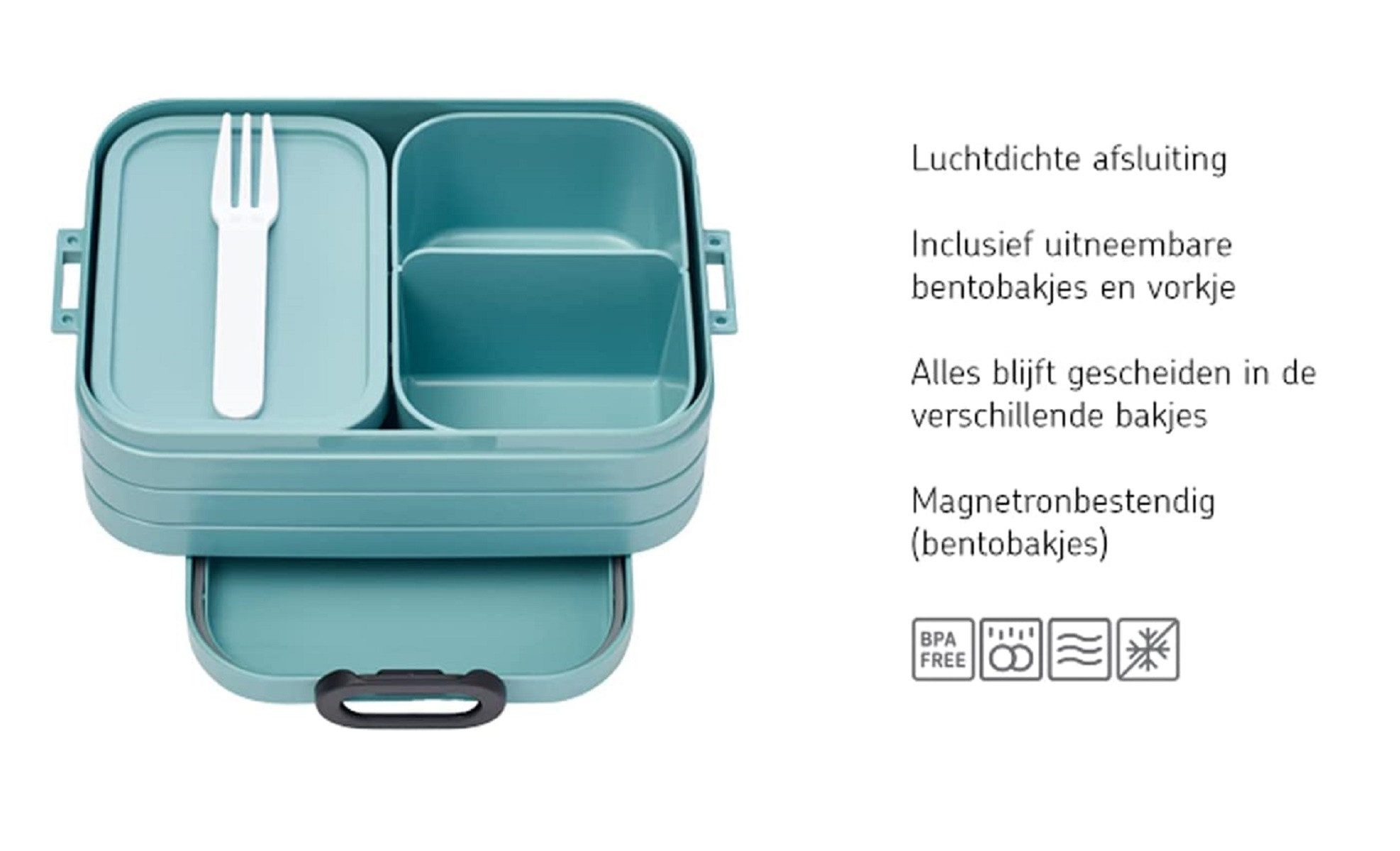 Mepal Lunchbox Lunchbox Take A Break midi, Brotdose mit Fächern, 900 ml, bis 4 Brote, Ideal für Mealprep, Limited Edition Schwarz