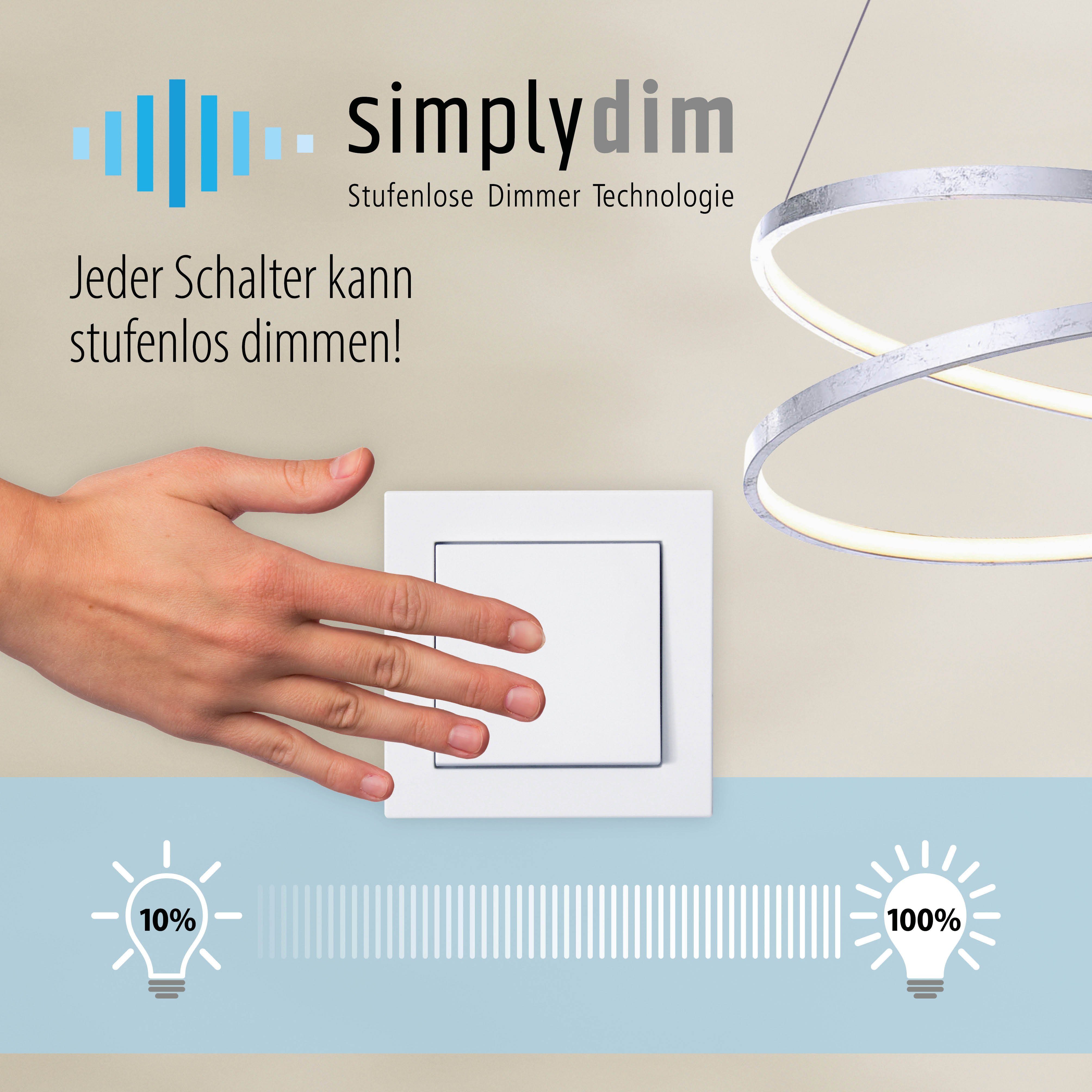 Leuchten Direkt LED Deckenleuchte CURLS, LED Netz, LED Warmweiß, Trennung Memory, integriert, fest Dimmfunktion, vom nach