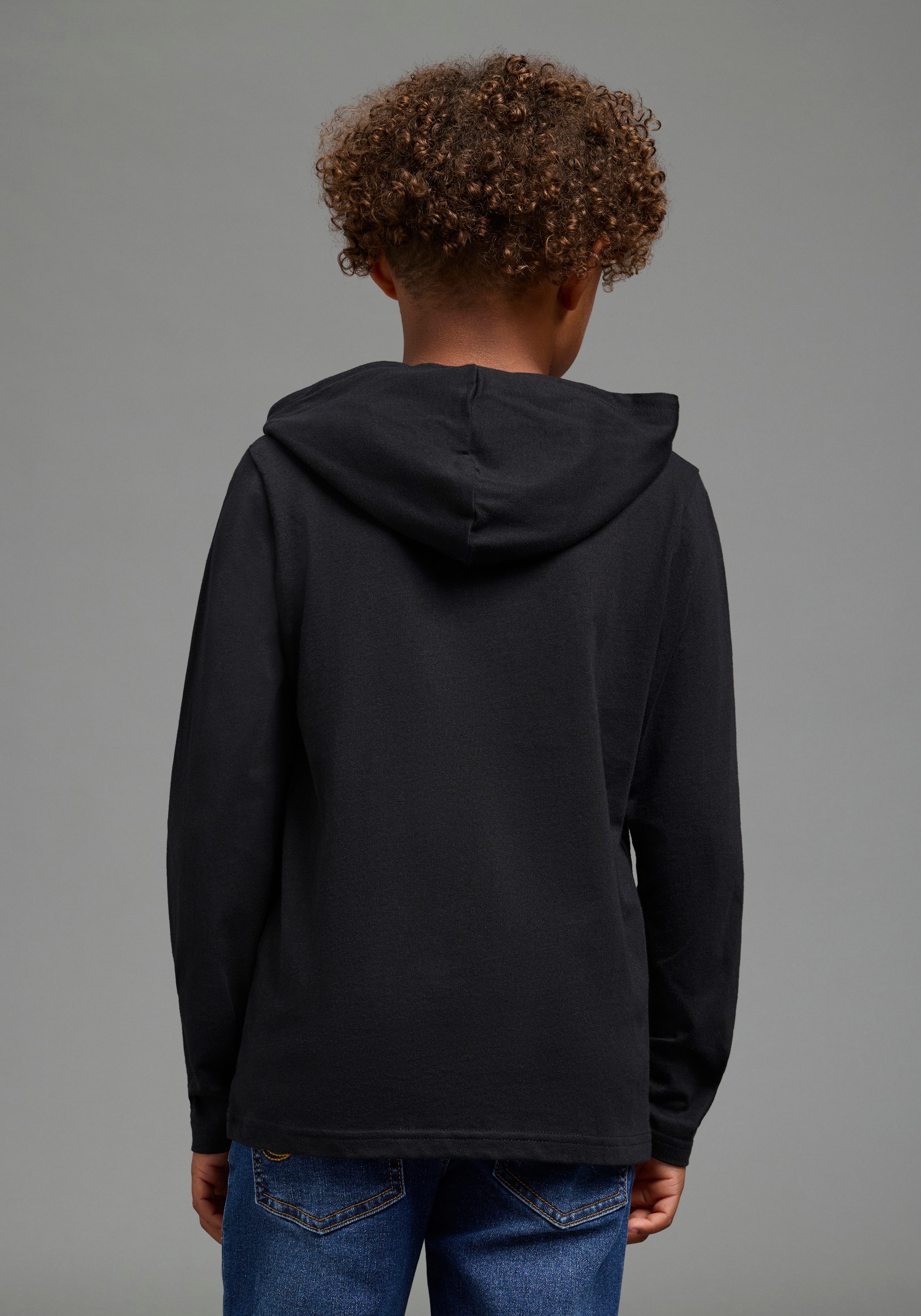 KIDSWORLD Kapuzenshirt STAR WARS: DARTH VADER Shirt, Disney Basic-Passform, Langarm, mit Kapuze, Streetwear-Stil