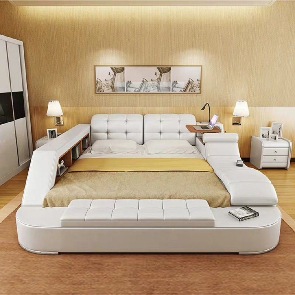 - Wärme Bett - - - Multifunktion Betten JVmoebel Liege Sound USB Bett Tresor Doppel