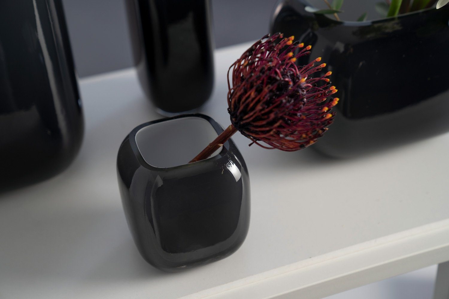 LEONARDO Dekovase MILANO, Vase, Grau, Glas, H 9 cm (1 St)