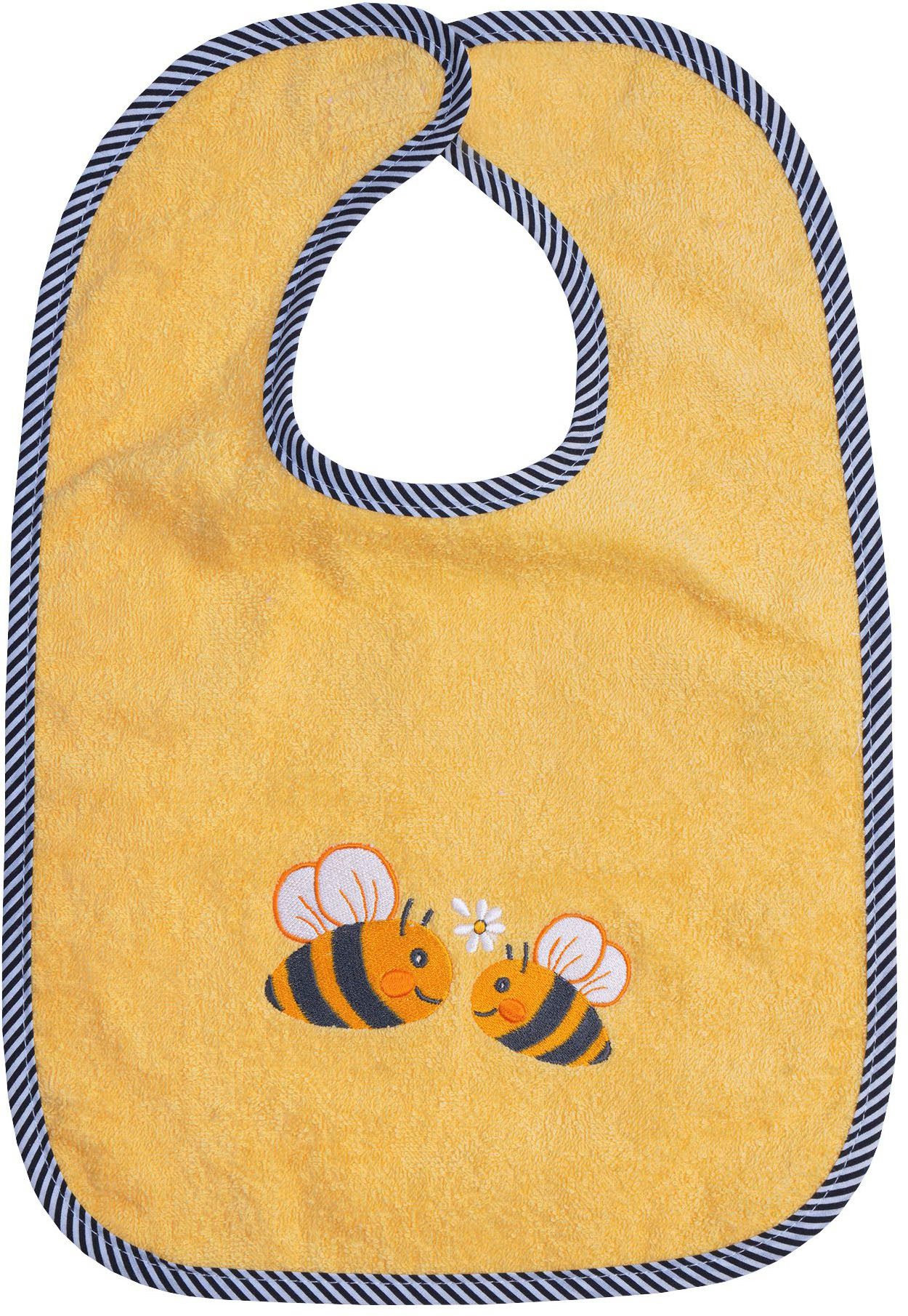 Wörner Lätzchen Bienen Klettlatz, (1-St), mit Klettverschluss, maschinenwaschbar, trocknergeeignet