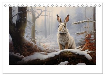 CALVENDO Wandkalender Hasenliebe (Tischkalender 2025 DIN A5 quer), CALVENDO Monatskalender