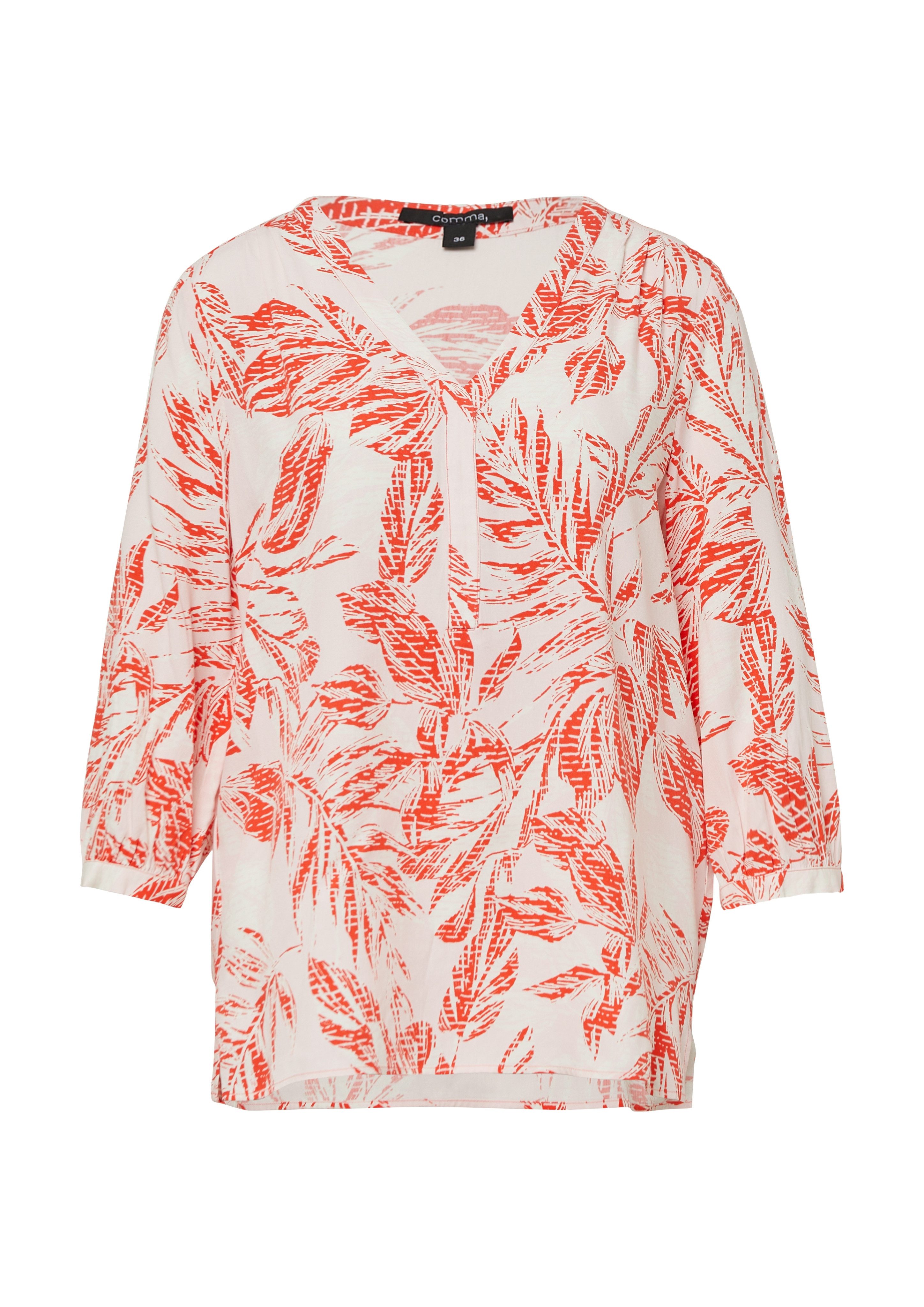 comma Druckbluse 3/4 -Arm mit floralem Muster
