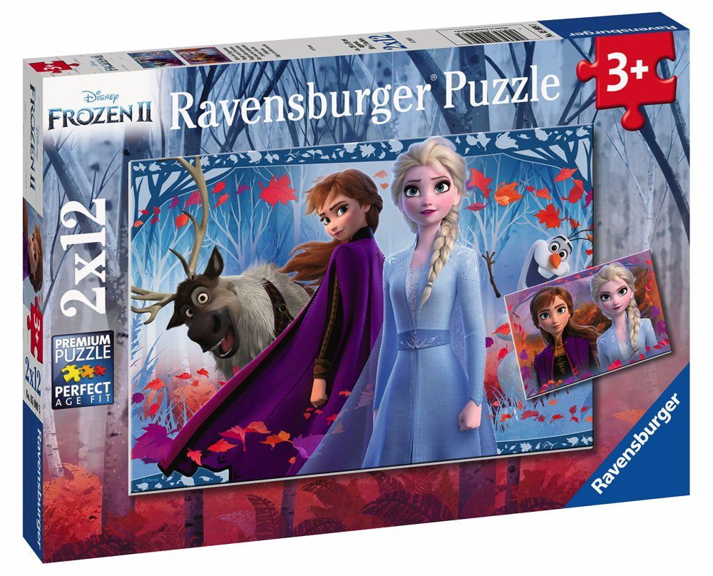Ravensburger Puzzle 2 x 12 Teile Ravensburger Kinder Puzzle Disney Frozen 2 05009, 12 Puzzleteile