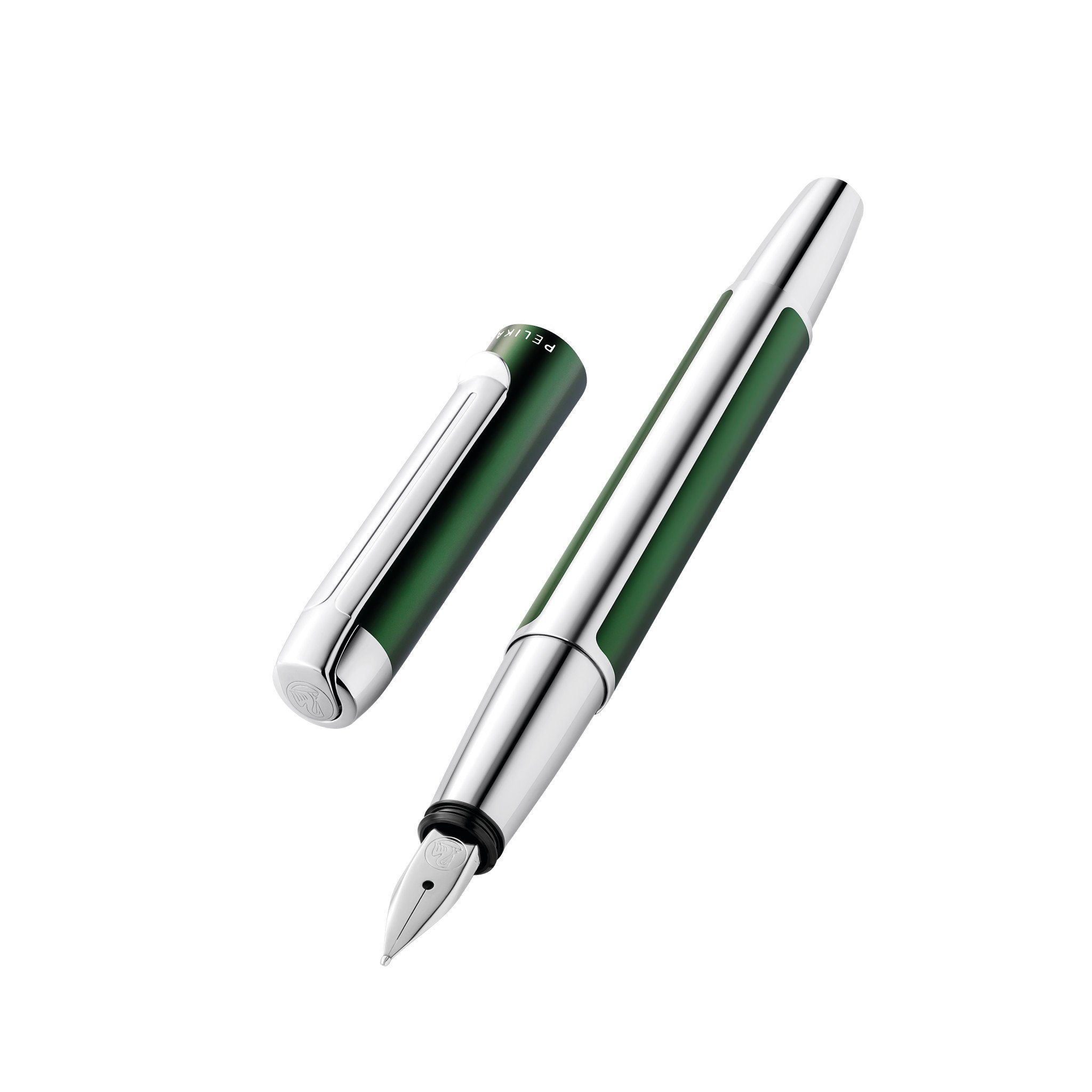 Pelikan Zeichenkohle Pelikan P40 Pura Füllhalter - Feder M - Waldgrün