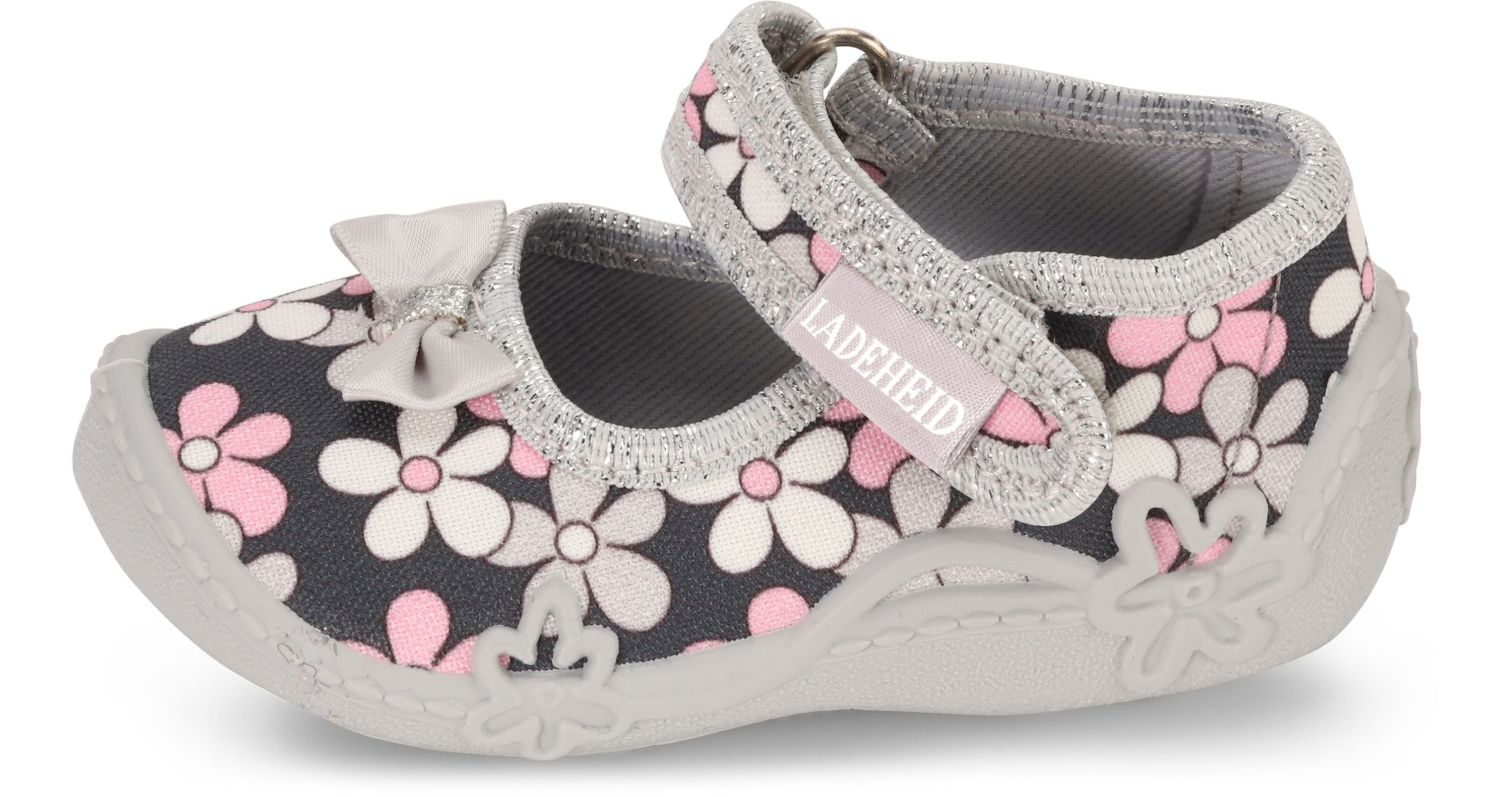 Ladeheid Kinder Mädchen Hausschuhe mit Klettverschluss LAVI0013 Hausschuh