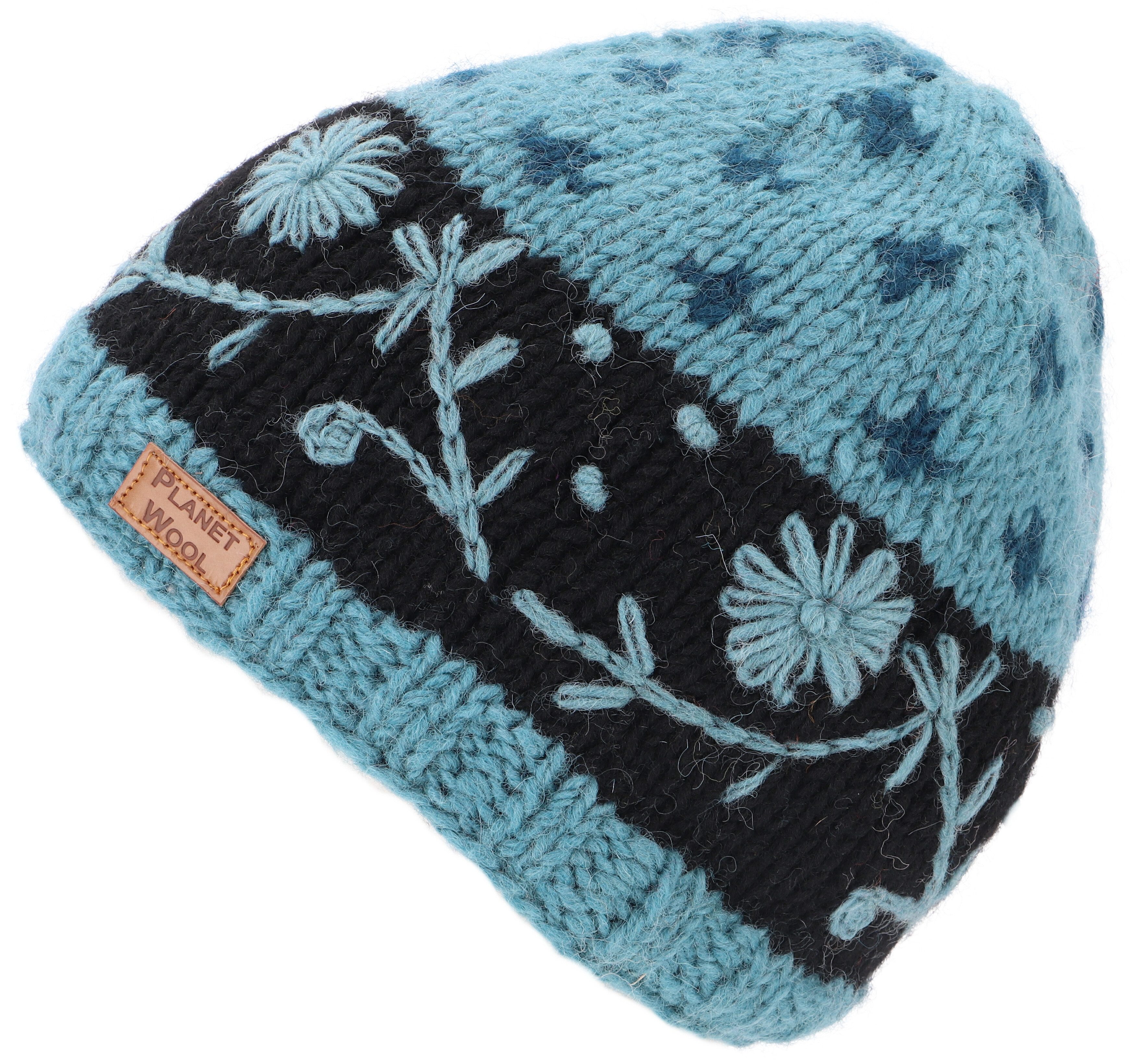 Strickmütze Kurze Beanie Mütze, bestickte Strickmütze,..