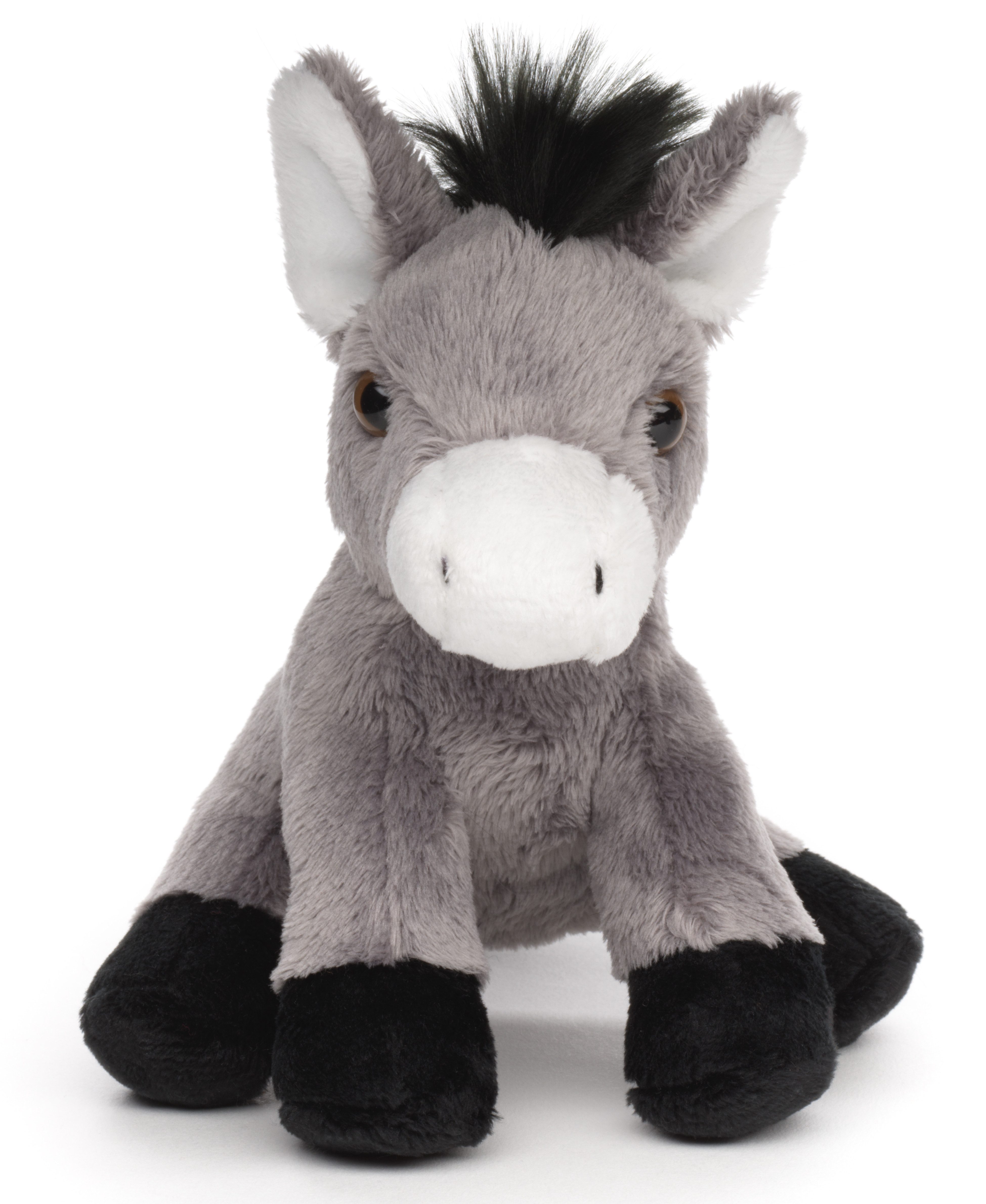 Uni-Toys Kuscheltier Esel Plushie, sitzend - 14 cm (Höhe) - Plüschtier, zu 100 % recyceltes Füllmaterial