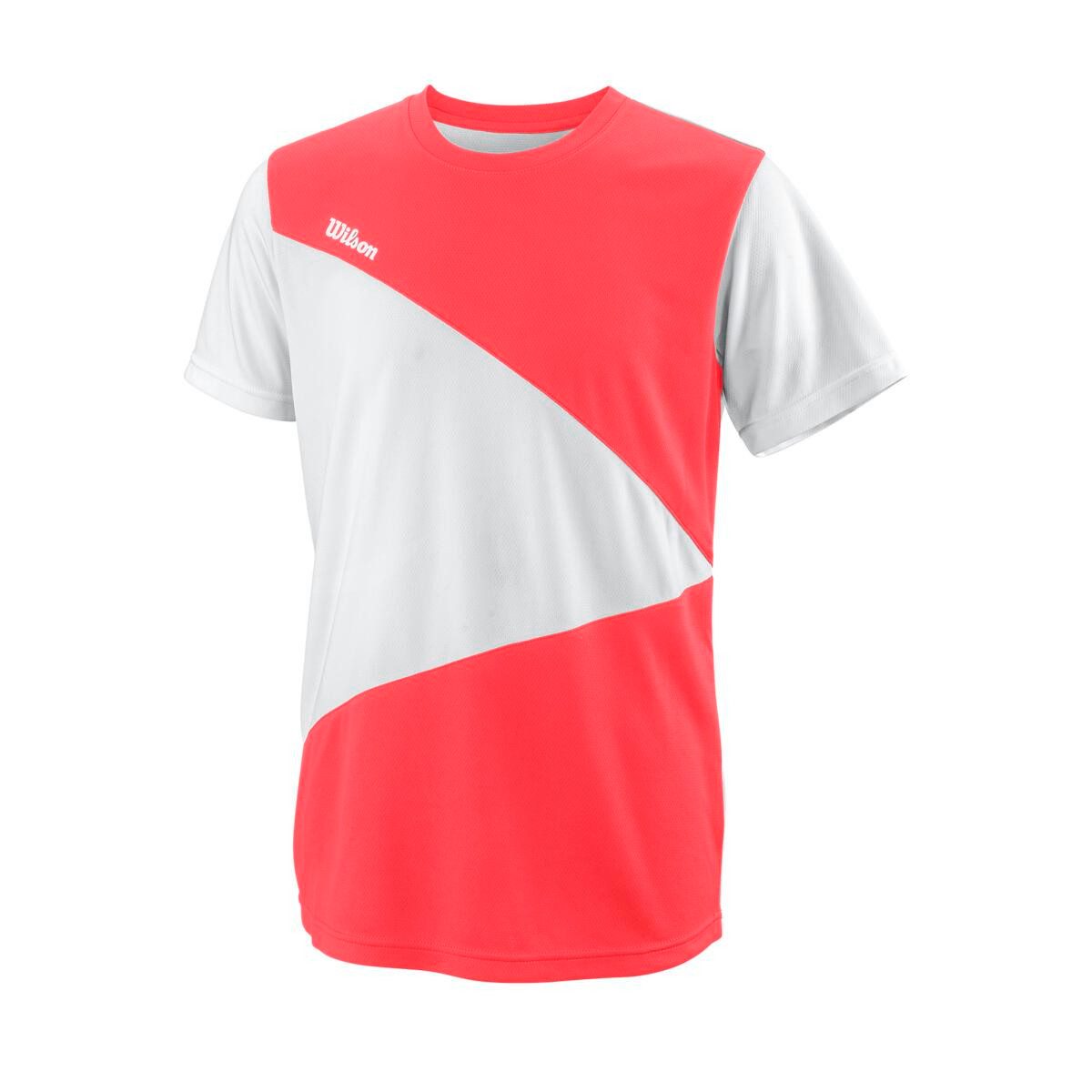 T-Shirt Tennis Team II Triangle Crew korallrot/weiss Jungen