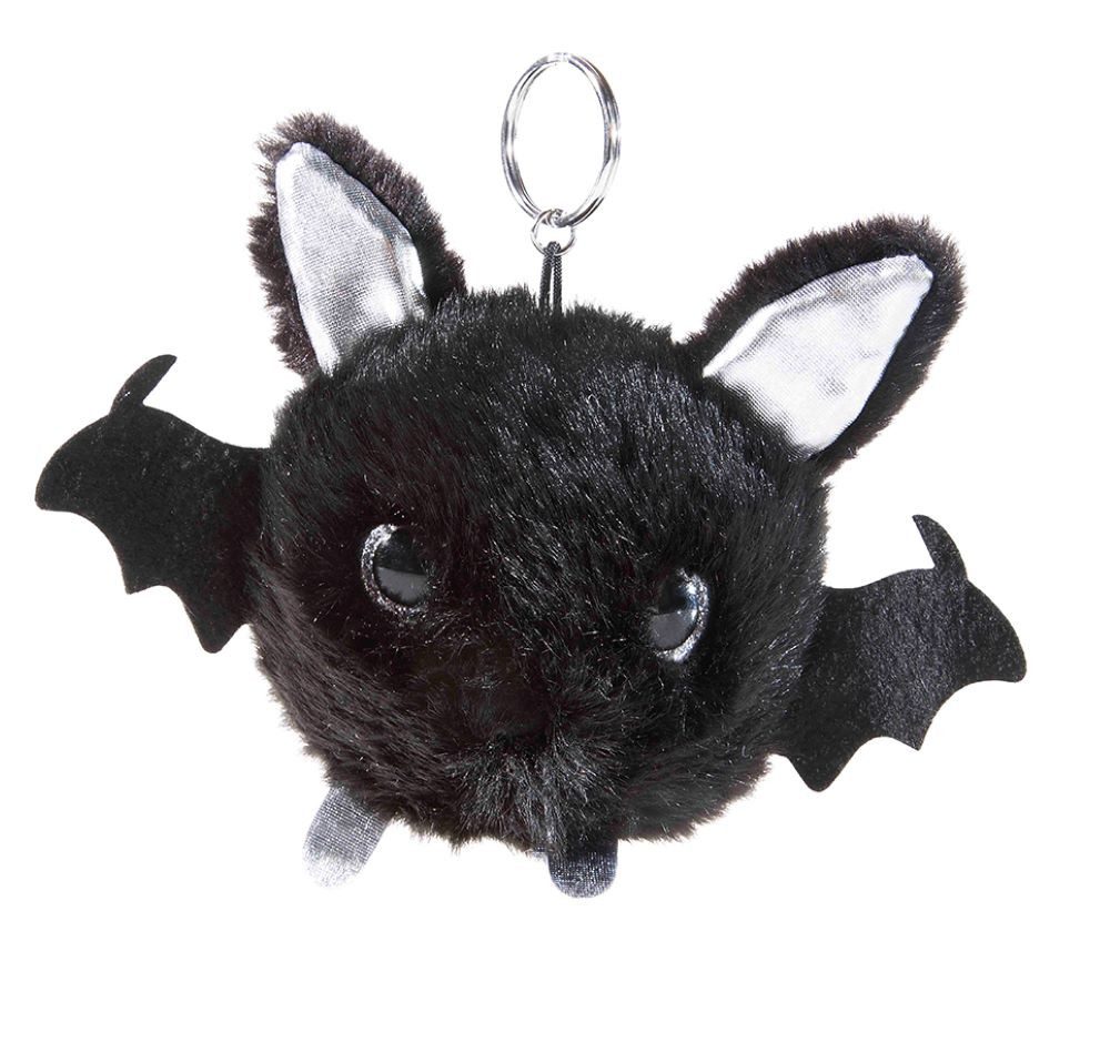 Heunec® Kuscheltier Schlüsselanhänger Kuscheltier Fledermaus schwarz 9 cm Halloween