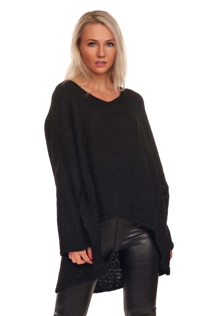 Charis Moda Strickpullover V-​Ausschnitt im Oversized günstig online kaufen