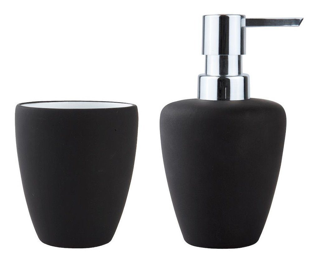 Zone Denmark Badaccessoire-Set Confetti Soft-Touch schwarz günstig online kaufen