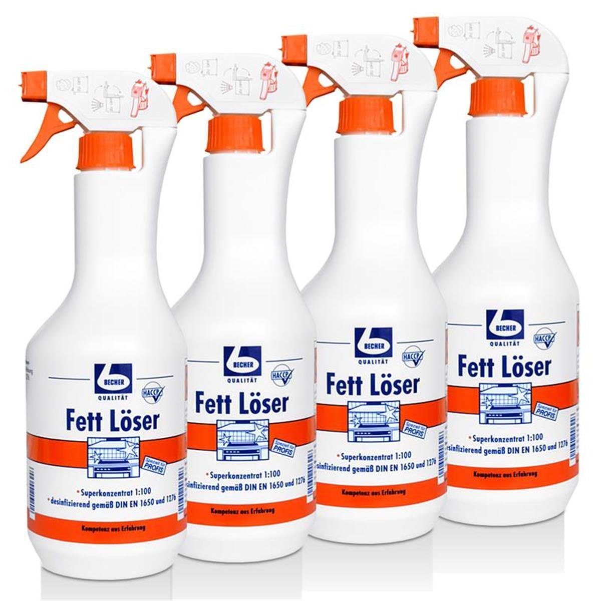 1 Becher / Löser Spezialwaschmittel Liter Superkonzentrat Dr. Dr. Becher Fett 4x