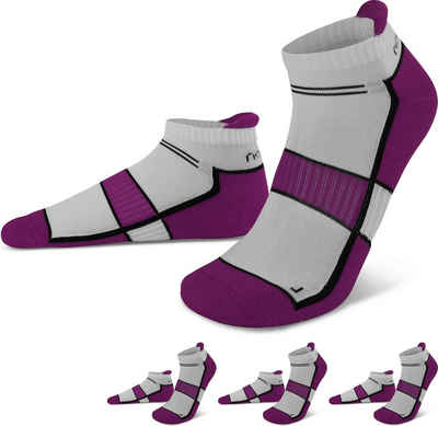 normani Шкарпетки для кросівок 4 Paar Running Sneaker mit Fersenlasche (4er-Set, 4 Paar) schweißabsorbierende Frotteesohle
