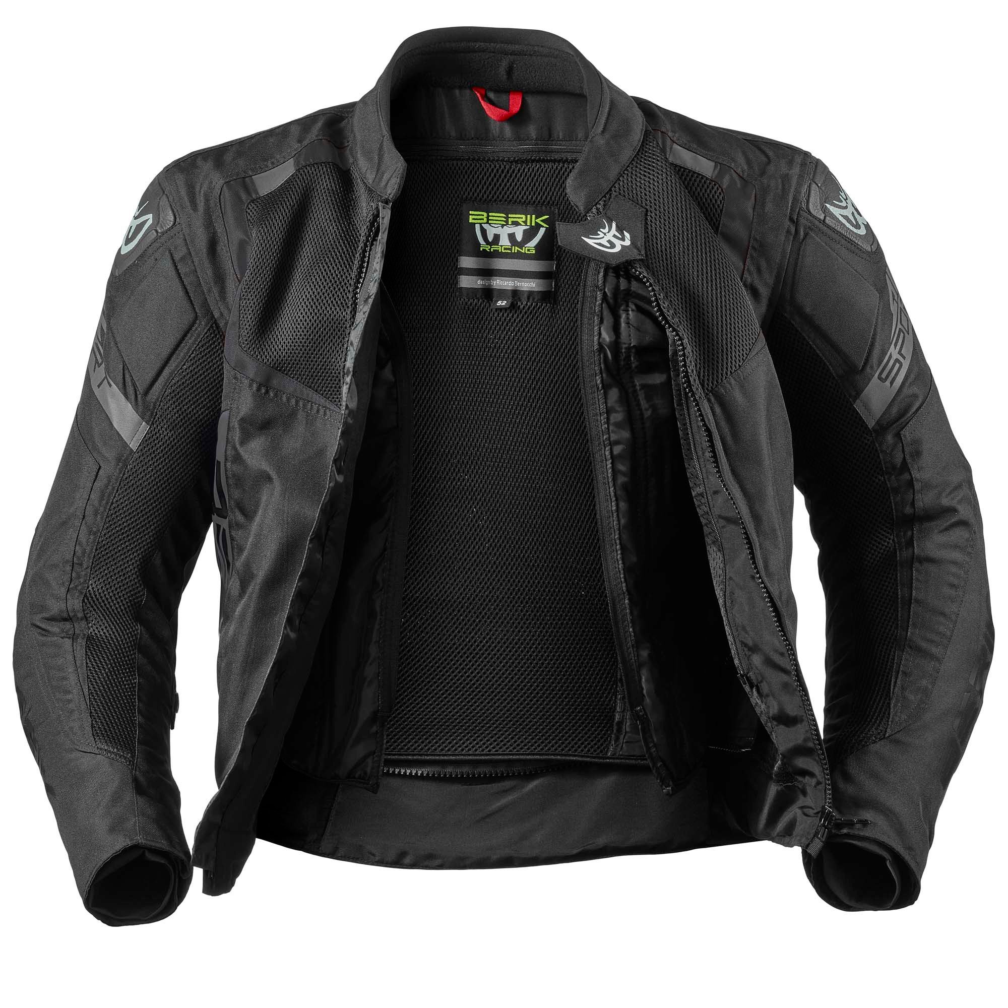 Berik Motorradjacke X-Speed 2 Motorrad Textiljacke Verbindungsreißverschluss,Ellenbogenprotektoren enthalten,herausn – Bild 3 von 5
