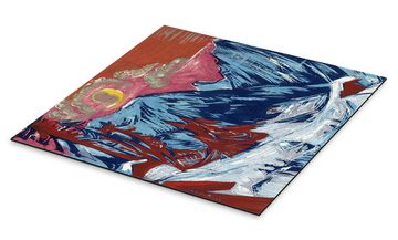 Posterlounge Alu-Dibond-Druck Ernst Ludwig Kirchner, Wintermondnacht, Schlafzimmer Malerei